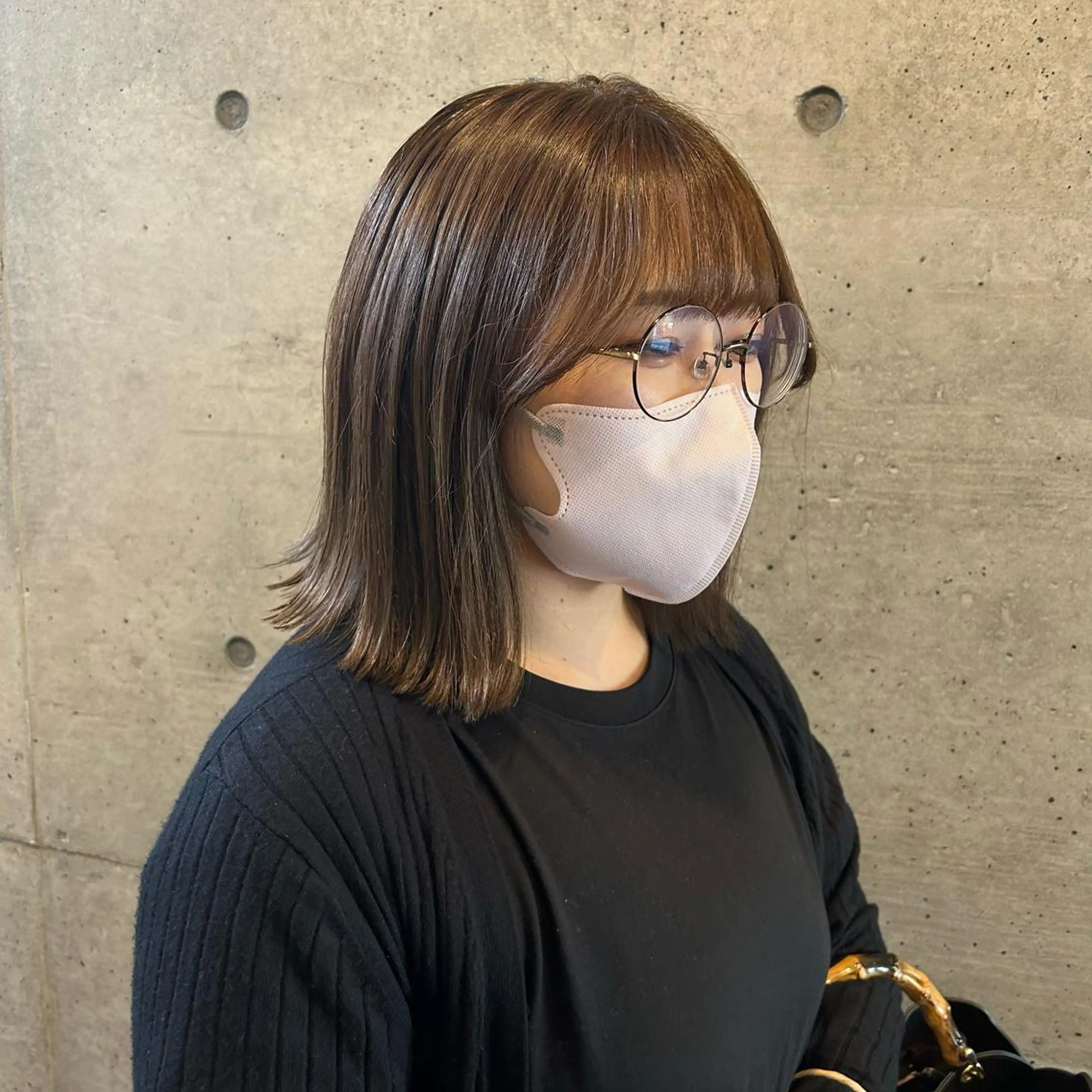 ミディアム カラー 後藤紗英/髪質改善 /オリーブベージュのヘアスタイル