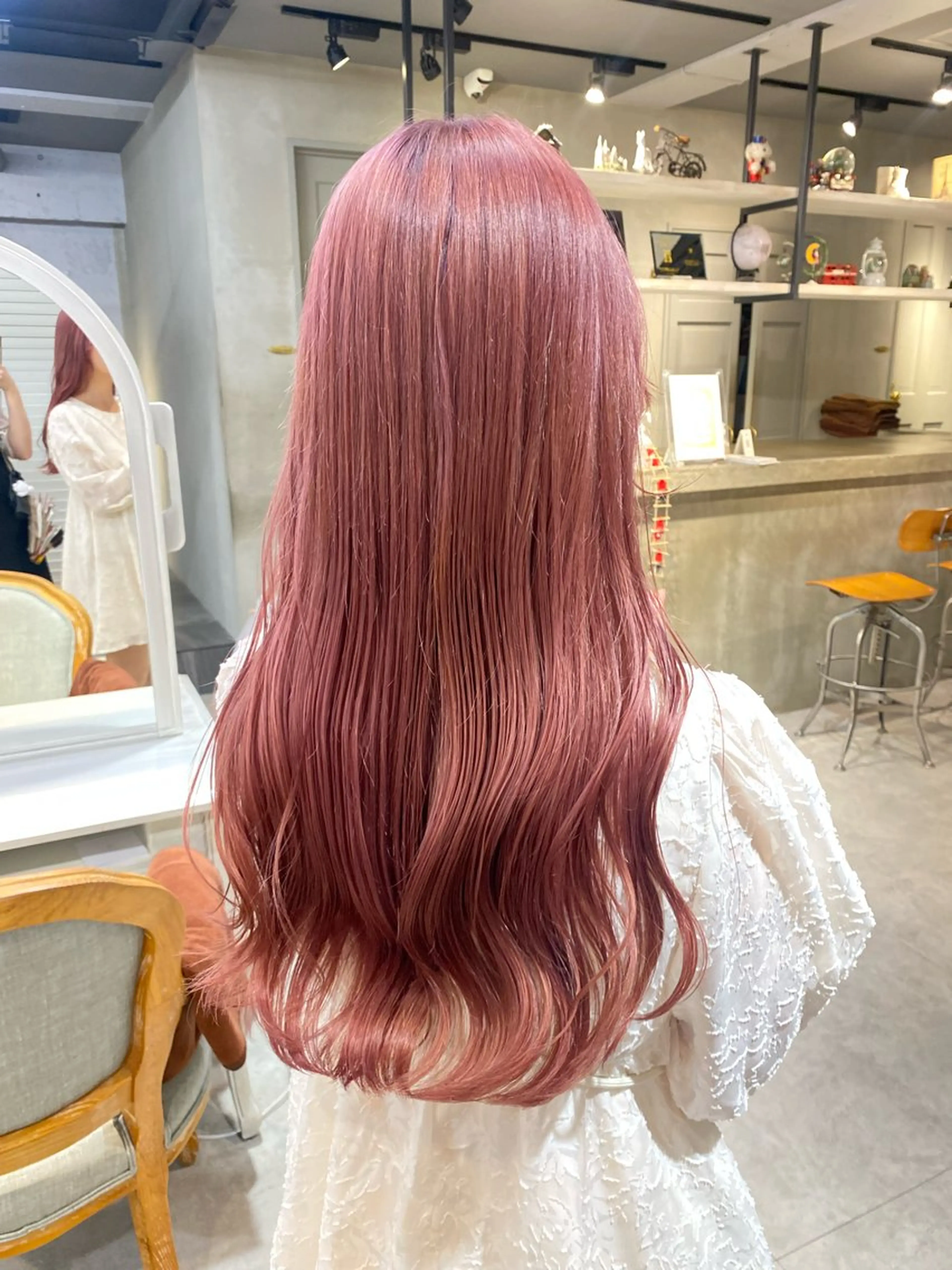 ロング カラー ピンクカラー ヘアカラー 🍓艶モテ暖色カラー 🎀mayu🍓のヘアスタイル