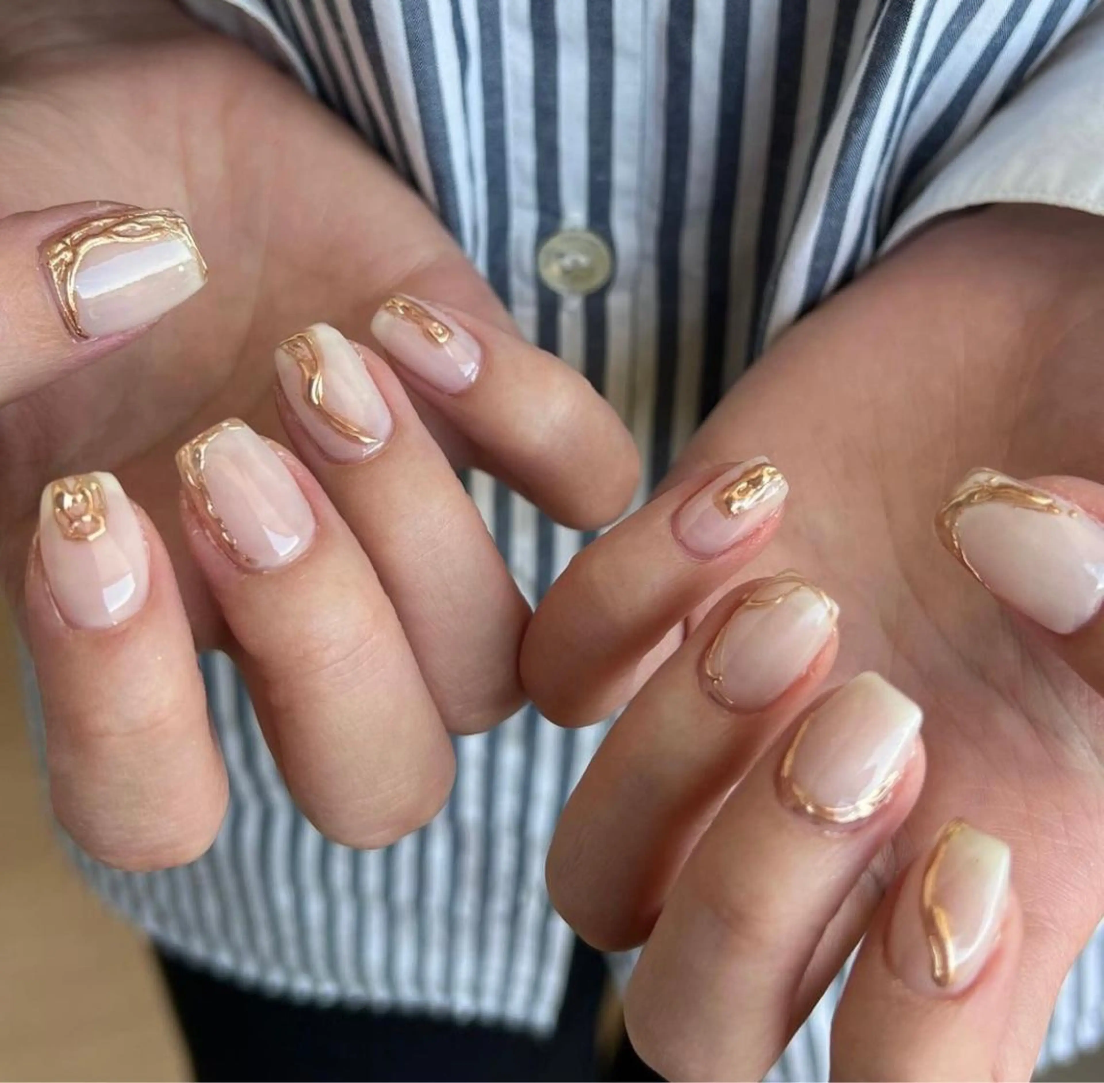 カラー ネイル ミラーネイル scre as Etelのネイルデザイン