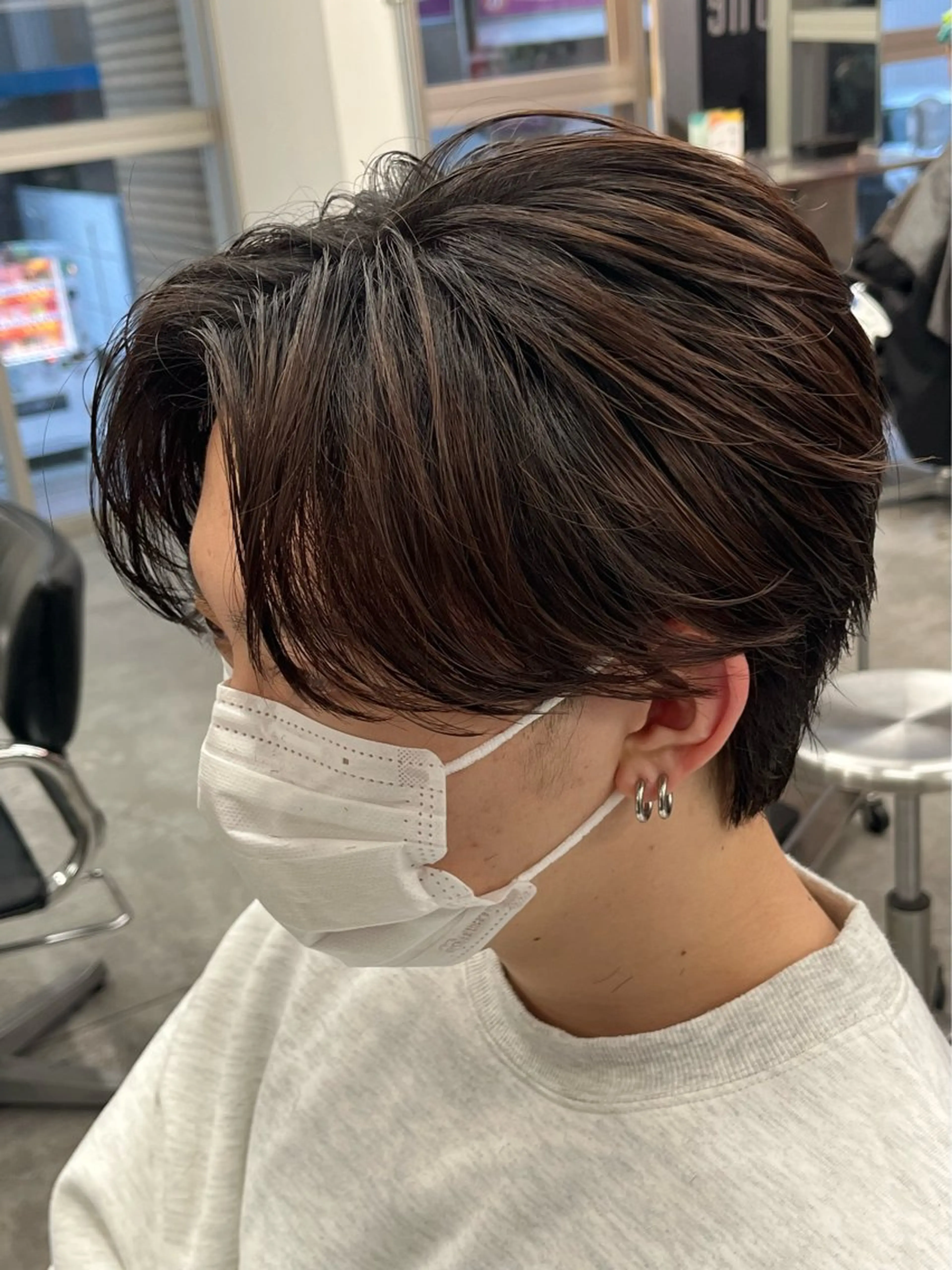 🉐オープン記念大特価🉐ニュアンスパーマ 毛流れパーマ+メンズカット　9000円の写真