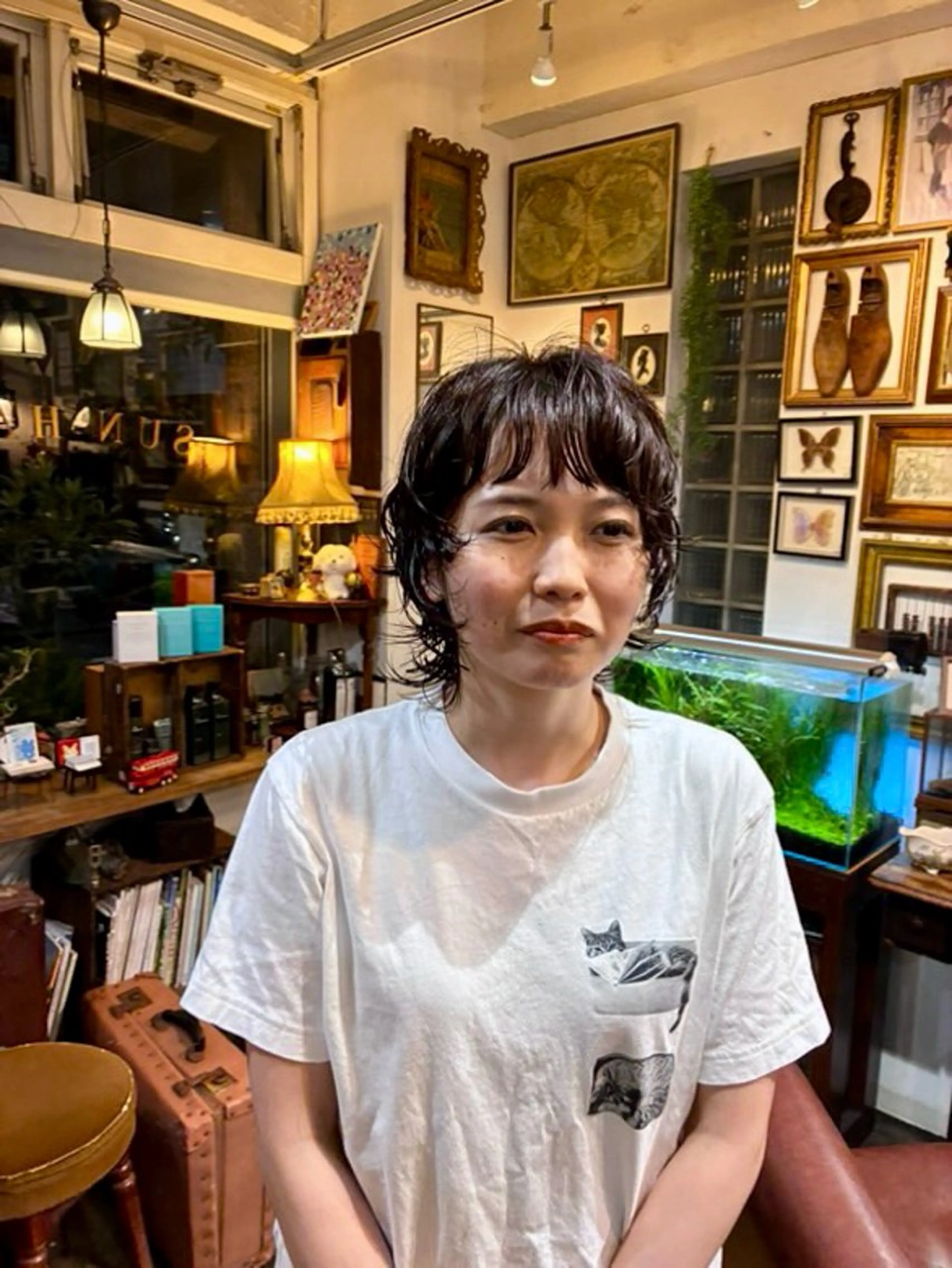 ショート パーマ カット パーマ ヘッドスパ benji 学芸大学所属・朝が楽なパーマ 🌱ショート/緒方椋のヘアスタイル