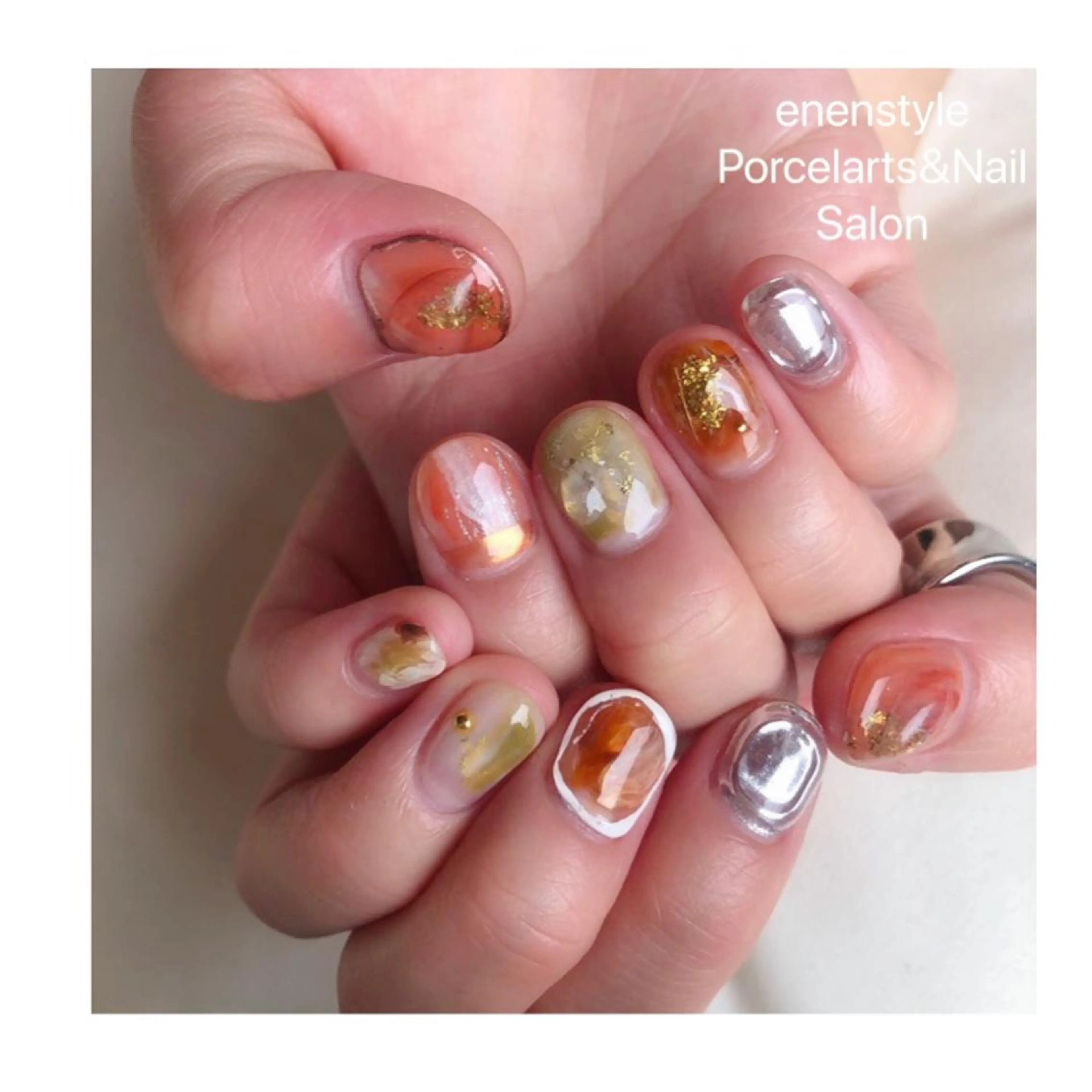 ショート ネイル ハンドネイル 👑enen style👑のネイルデザイン