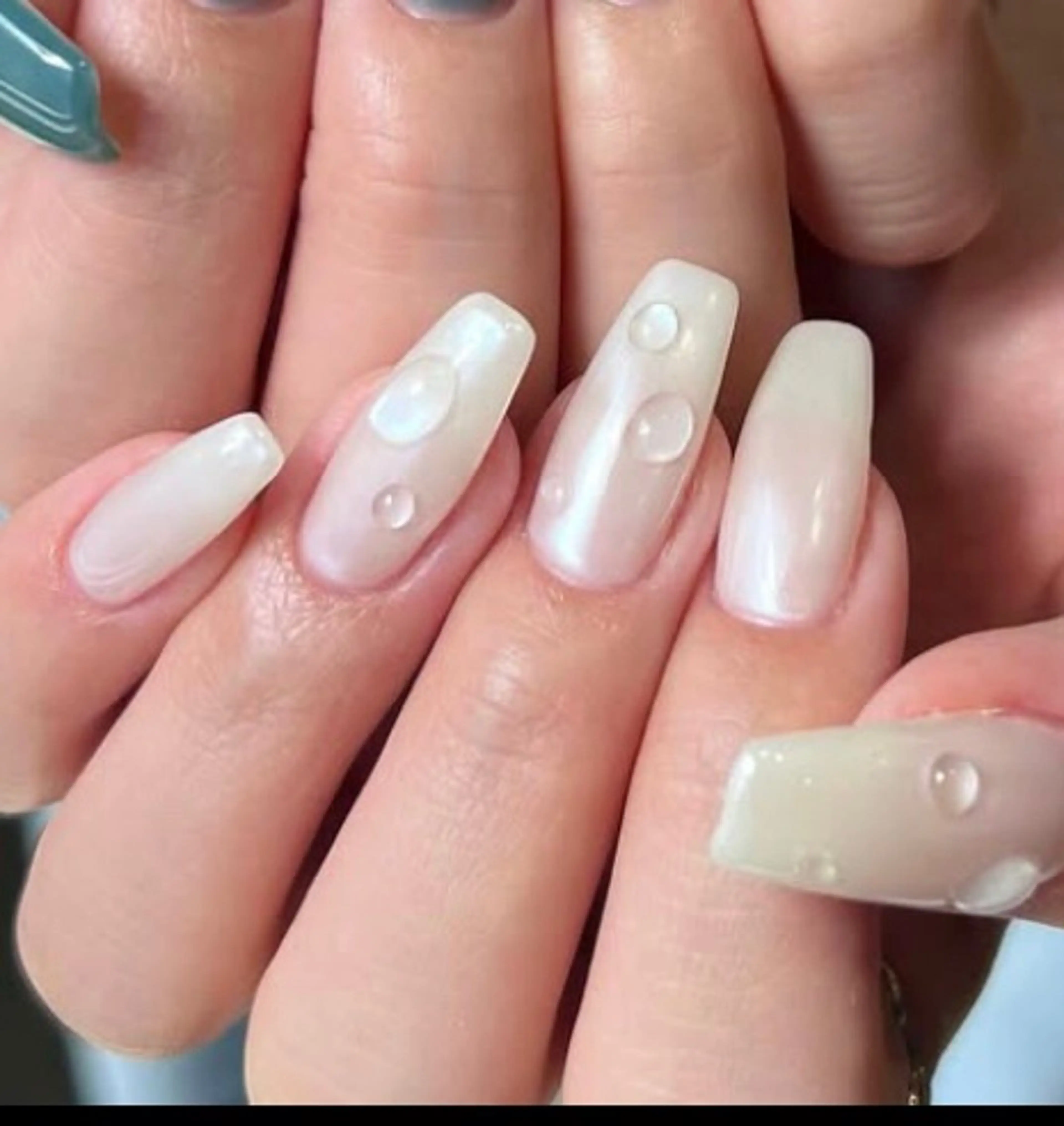 ネイル フットネイル フレンチネイル ジェルネイル ガラスフレンチ 韓国ネイル 大門浜松町 ネイルのネイルデザイン