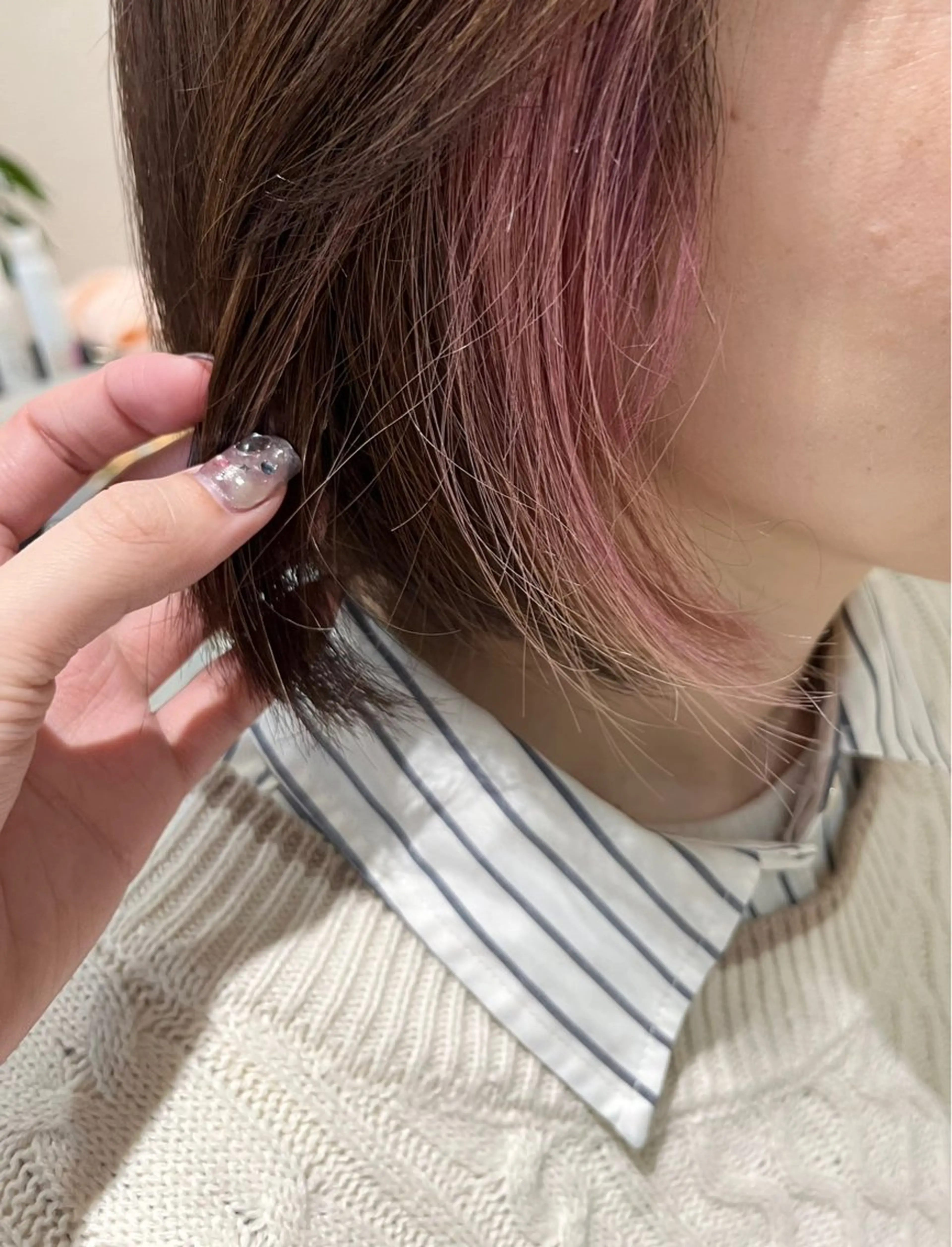 ミディアム カラー ピンクカラー 暖色カラー／ ヘアセット🌛櫻井舞のヘアスタイル