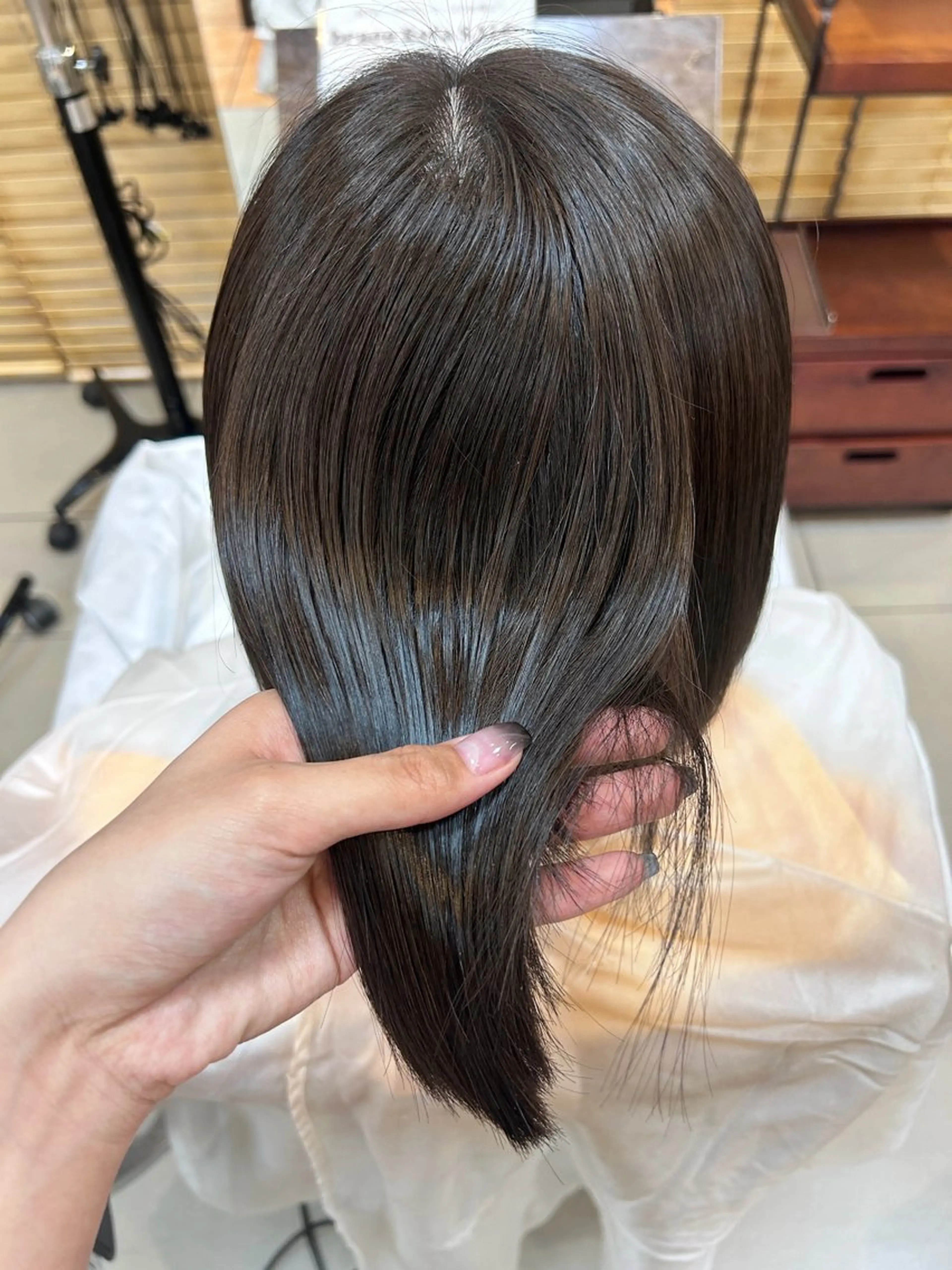 ミディアム カラー 髪質改善 阪田 真奈未のヘアスタイル