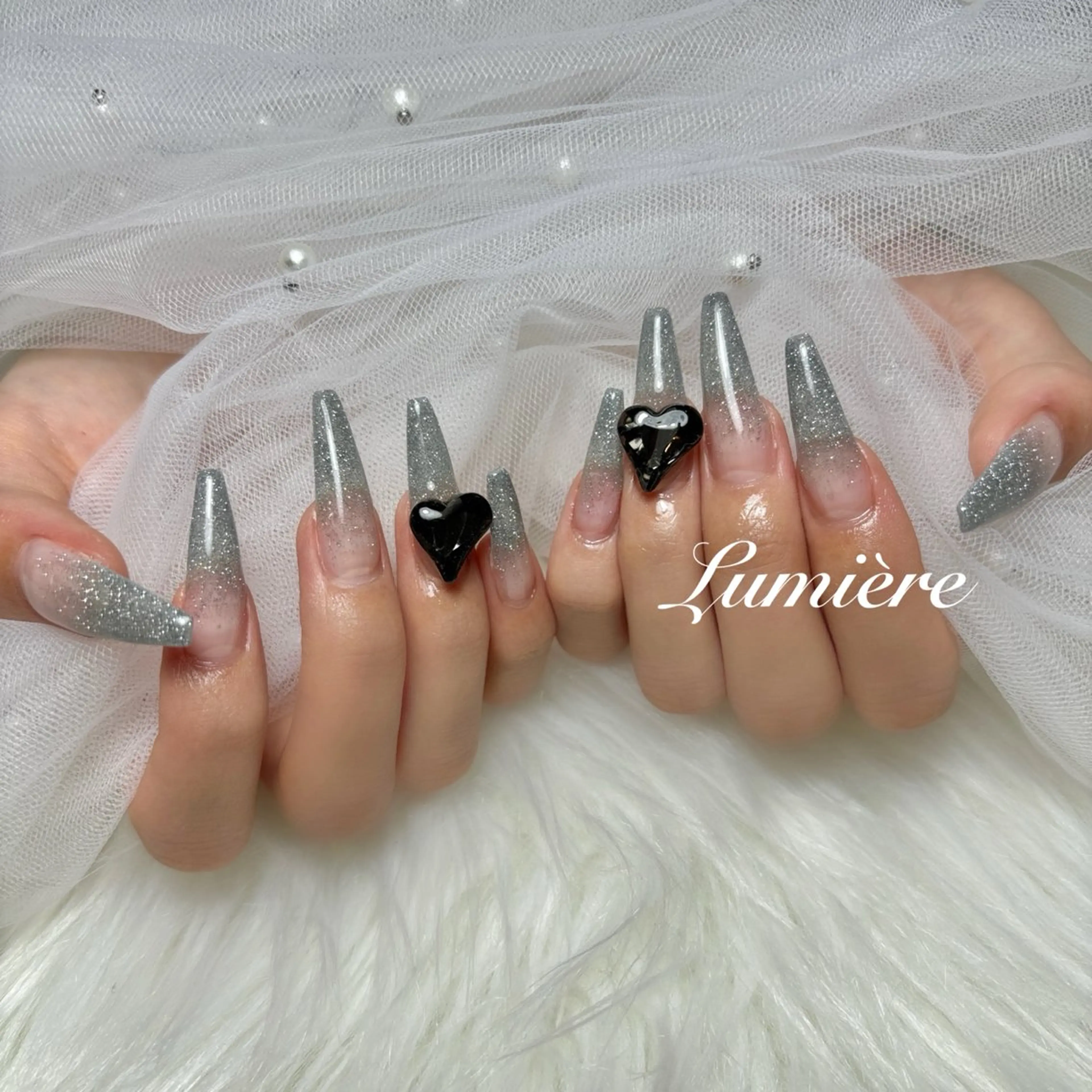 ネイル ロングネイル Lumière｜ ロング｜ワンホンのネイルデザイン