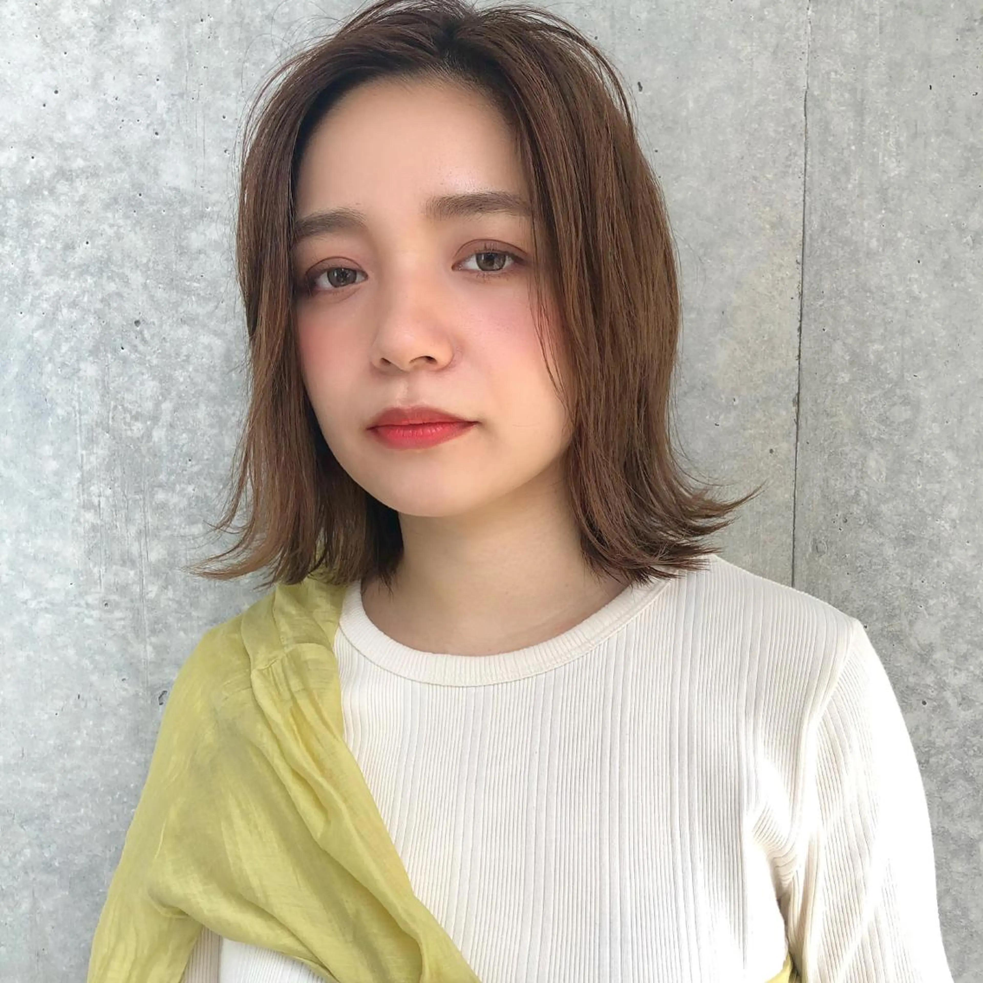 ヘアカラー レイヤーカット/ ハイライト　千咲季のヘアスタイル