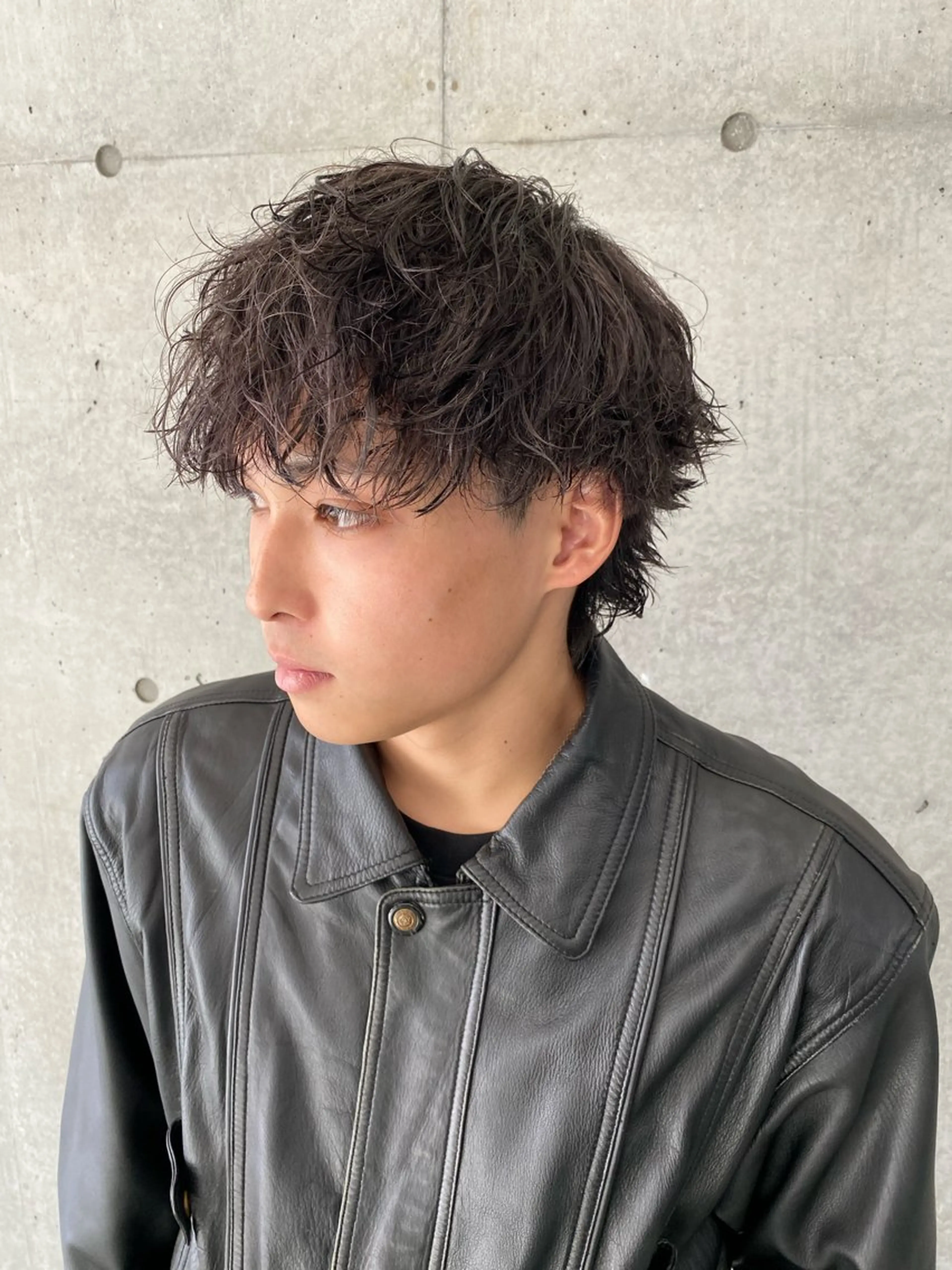 ショート パーマ メンズ メンズパーマ カット パーマ パーマ特化/フェザー パーマシャドウ/真生のヘアスタイル