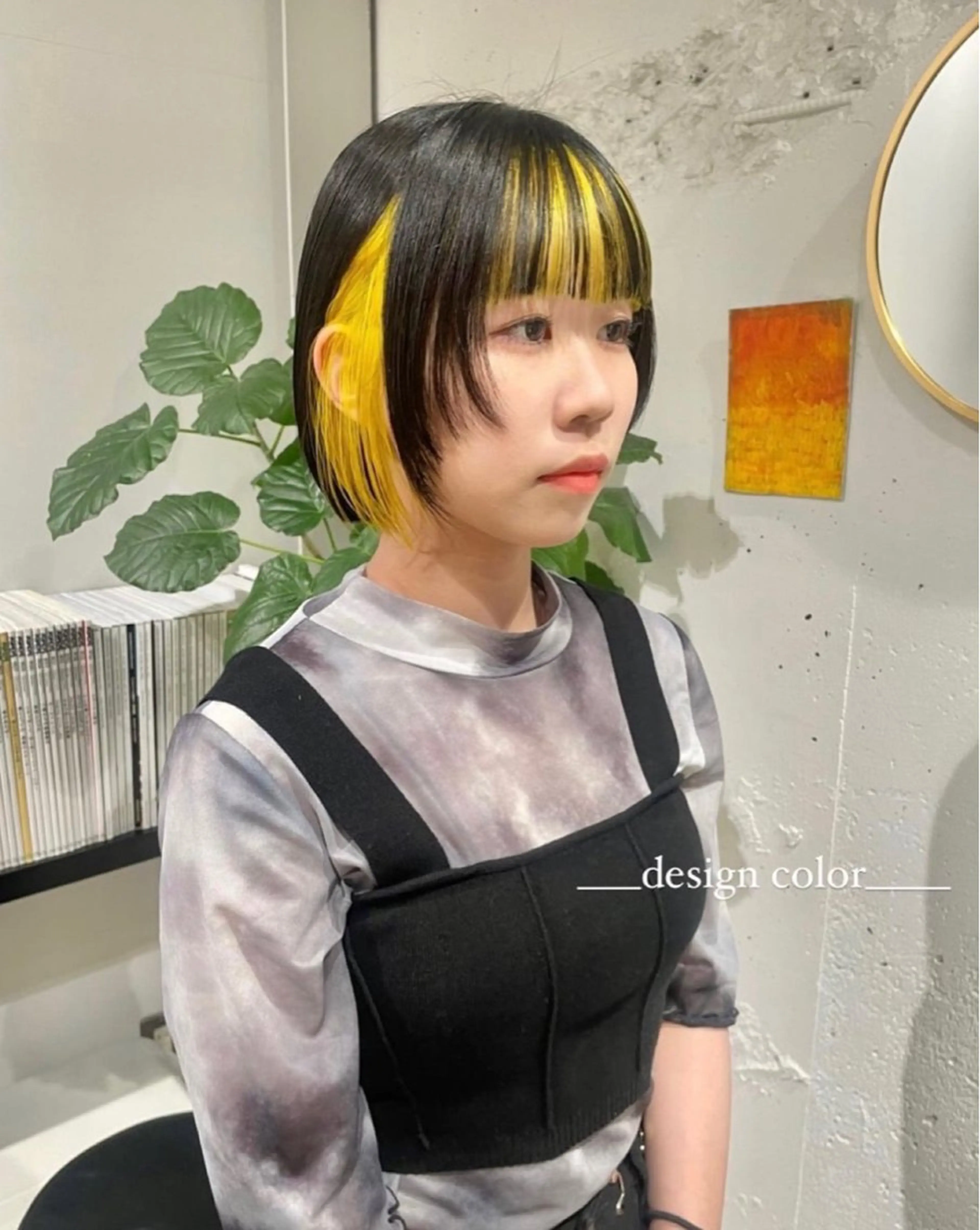 ミディアム カラー カット ヘアカラー ウルフ/似合わせ レイヤー/RIHOのヘアスタイル