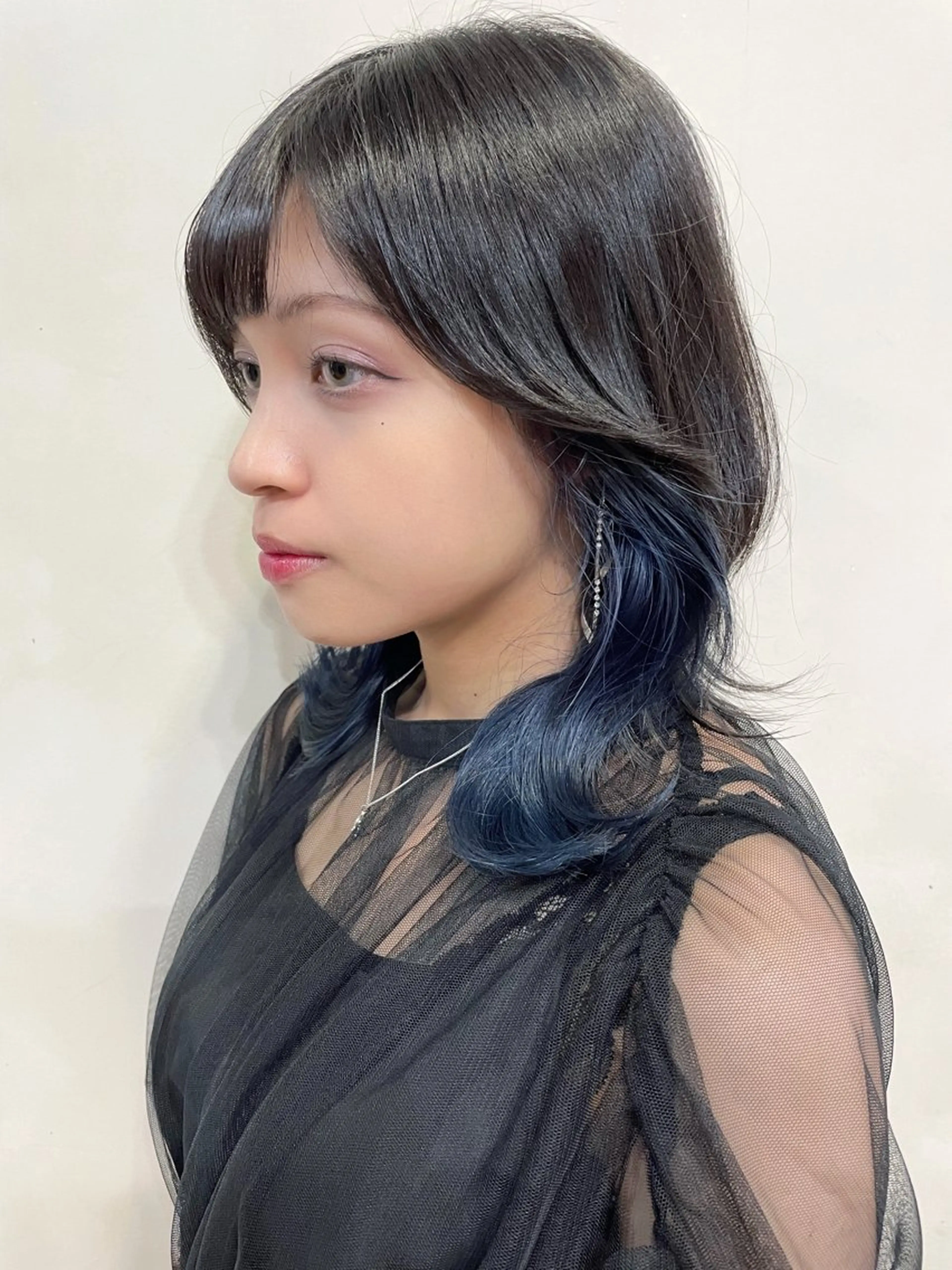 ミディアム 艶髪／透け感カラー ／ＲＹＯのヘアスタイル