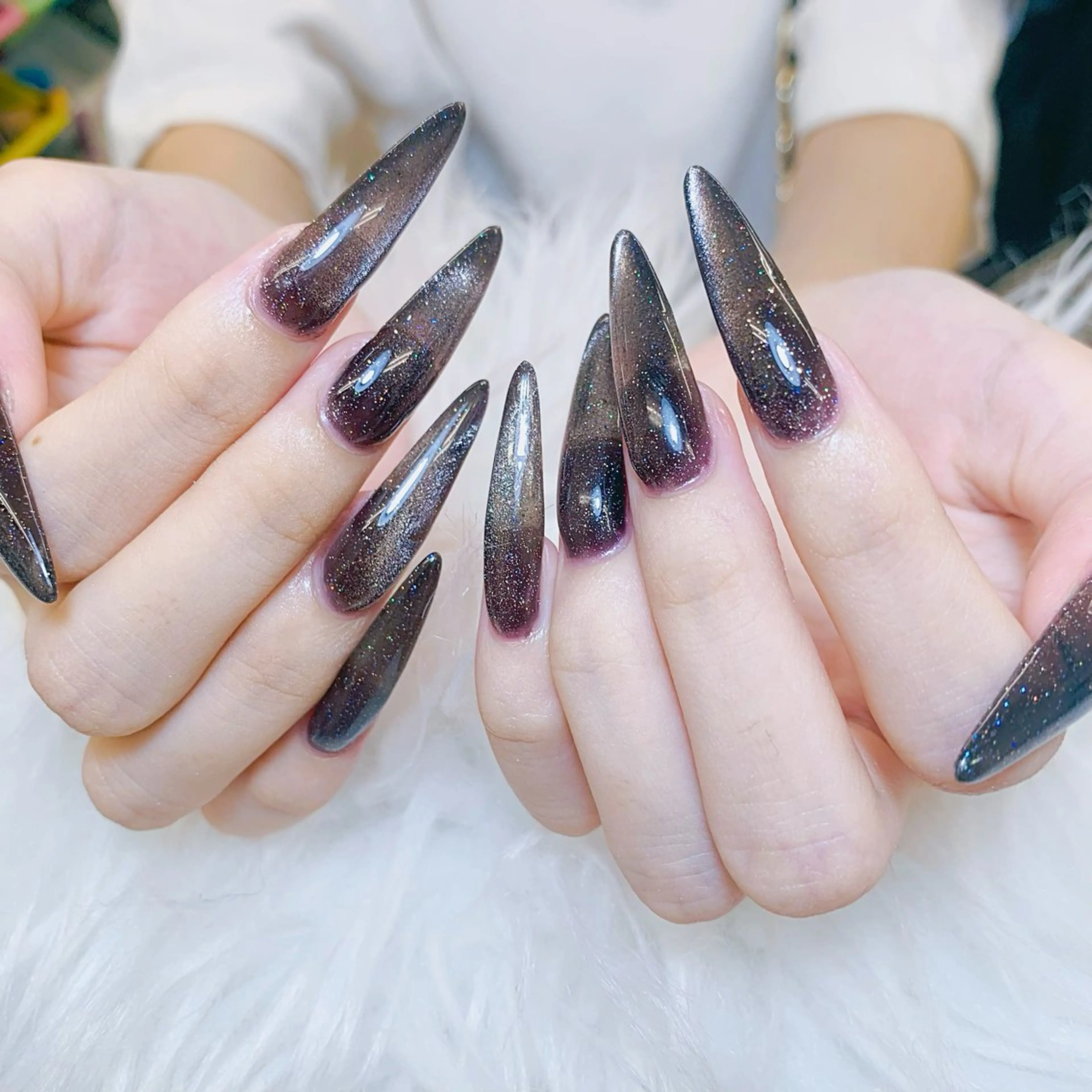 ネイル チークネイル 長さ出し フラッシュネイル フレンチネイル グラデーション ハンドネイル AN NAIL SALONのネイルデザイン