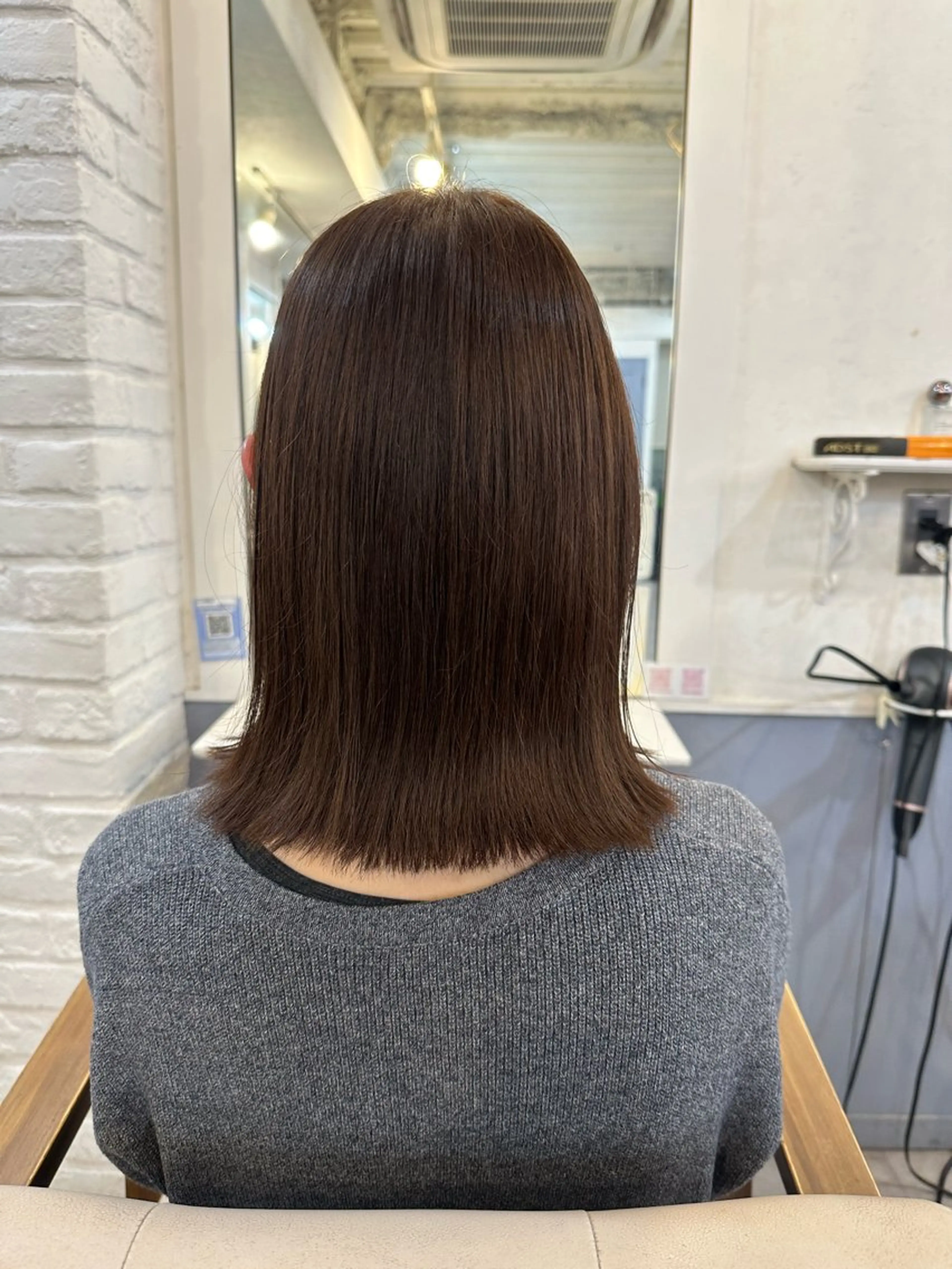 セミロング カット ヘアカラー トリートメント 🩵透明感/高発色 /難波/北原佑記🌸のヘアスタイル