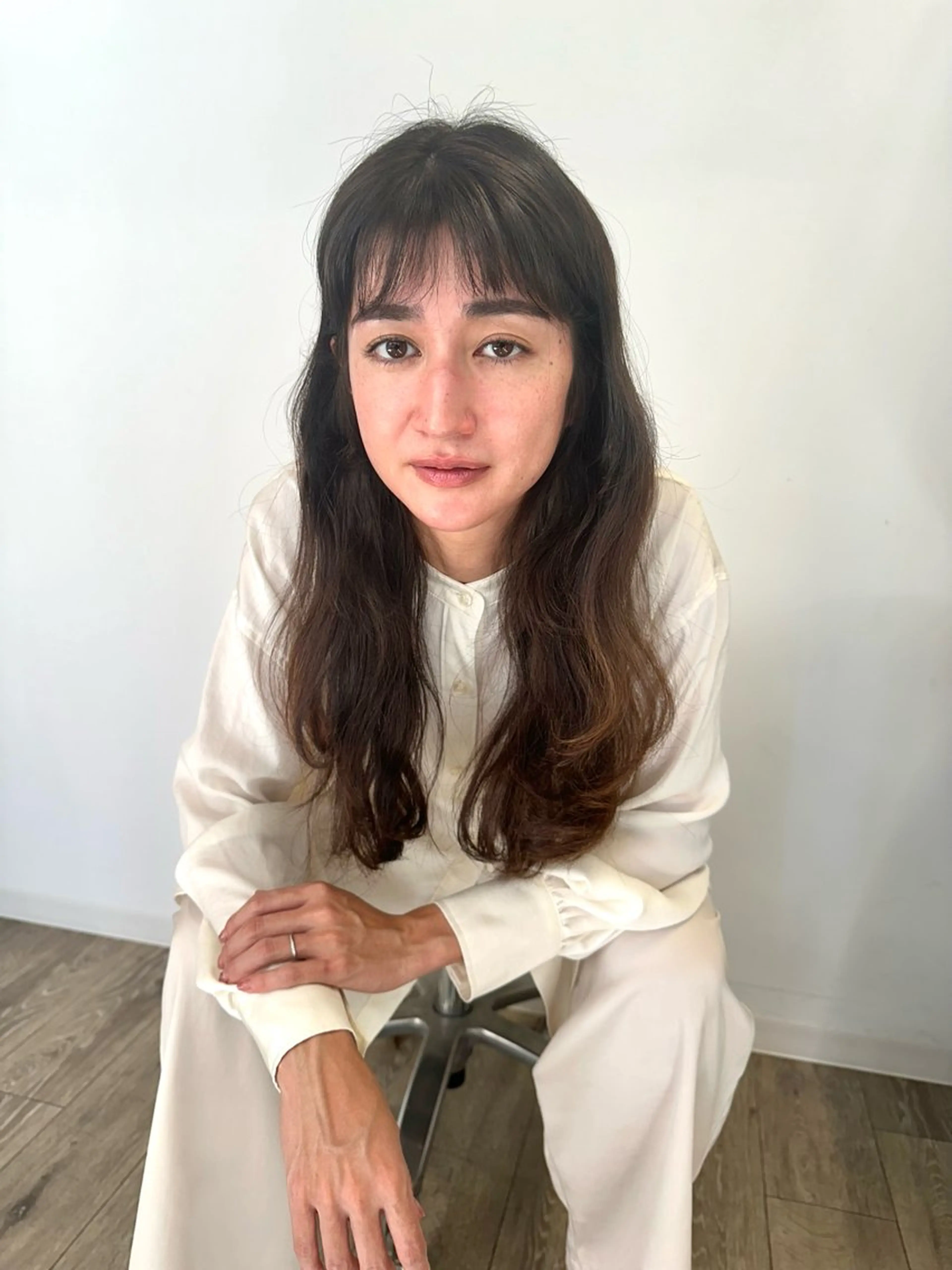 ロング カット ヘアカラー トリートメント 山本 菜月のヘアスタイル