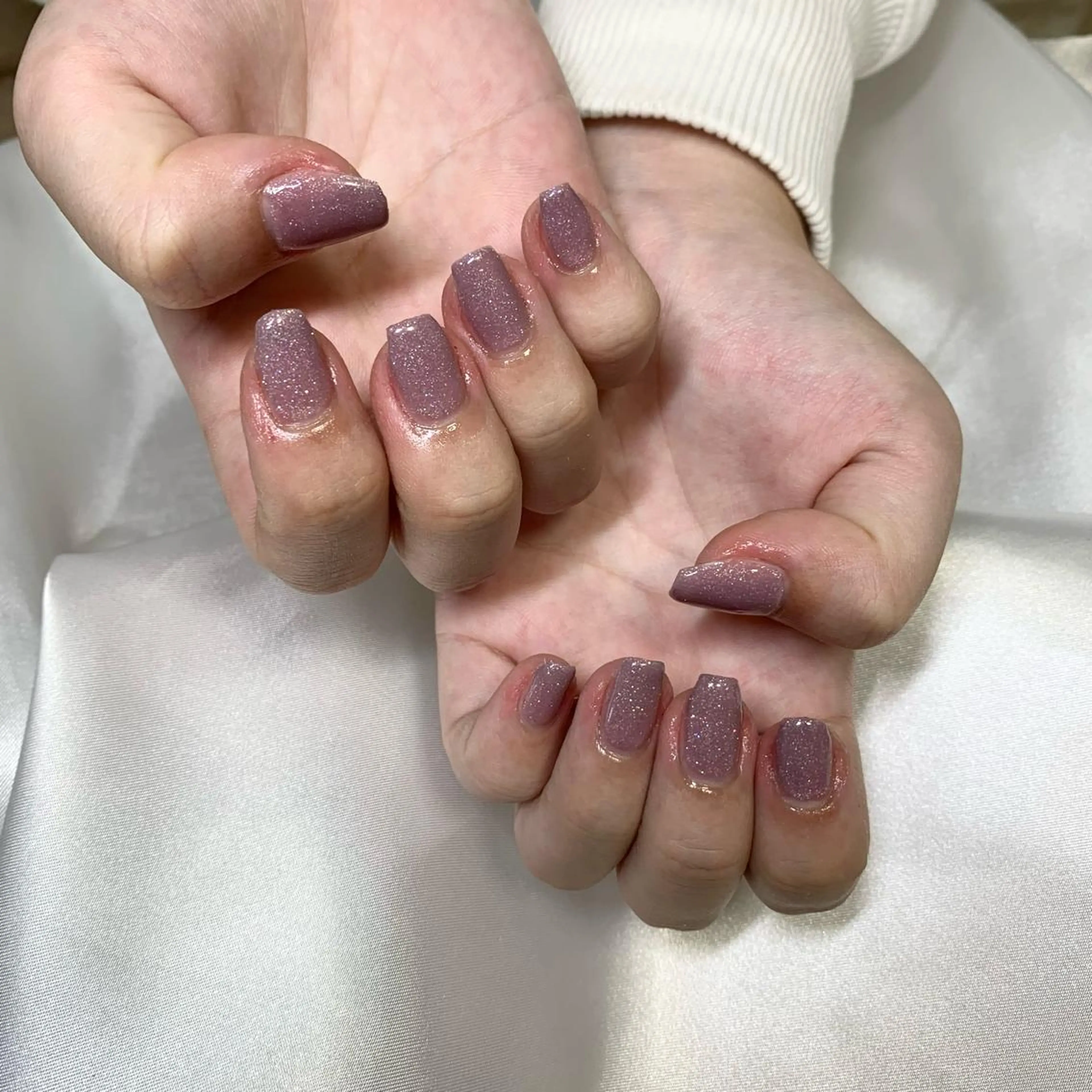 ネイル ラメ(グリッター) ワンカラーネイル ハンドネイル Lucid Fleur Amiのネイルデザイン