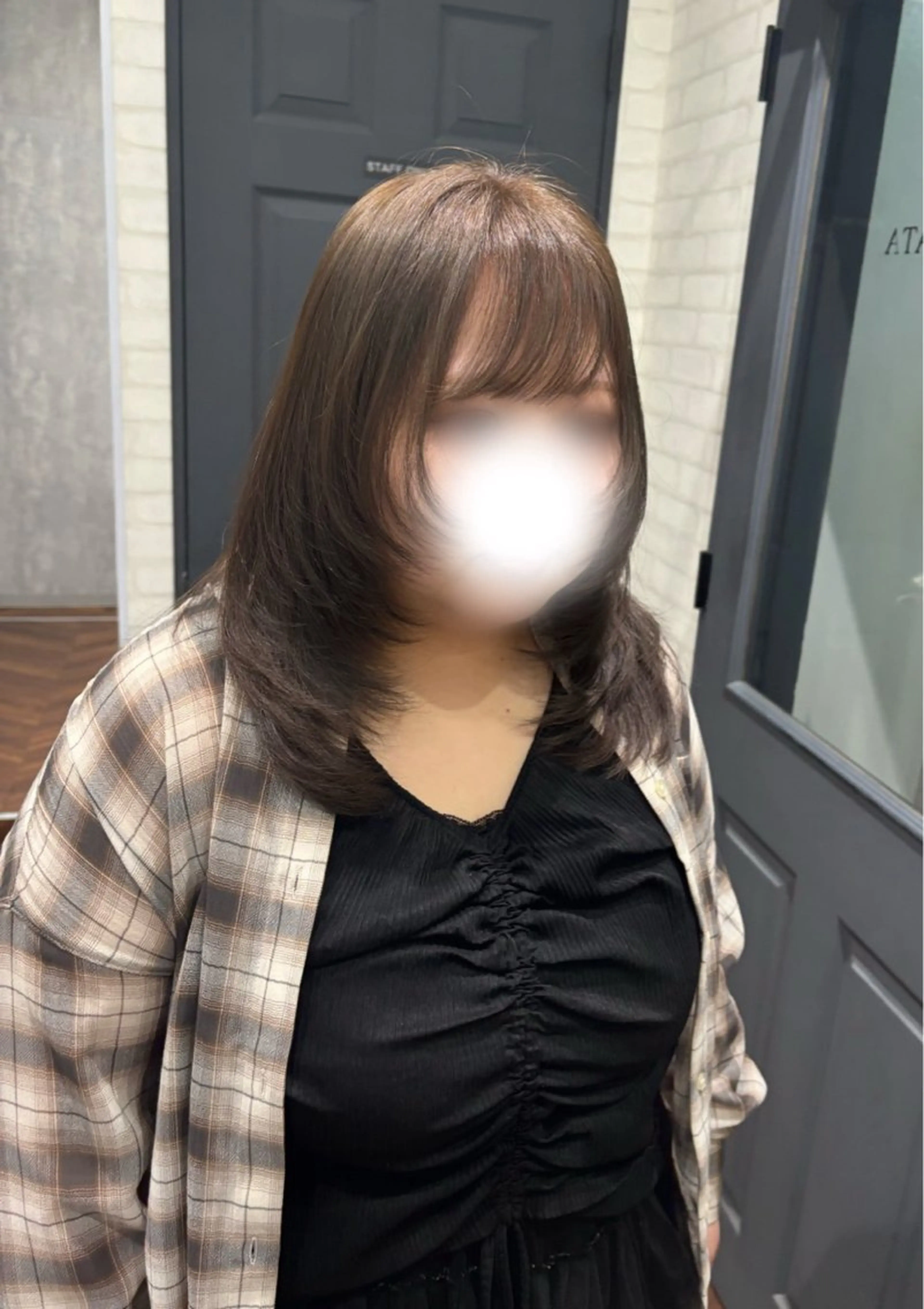 セミロング カラー ヘアアレンジ カット ヘアカラー トリートメント kei/透明感カラー /ベージュ/インナーのヘアスタイル
