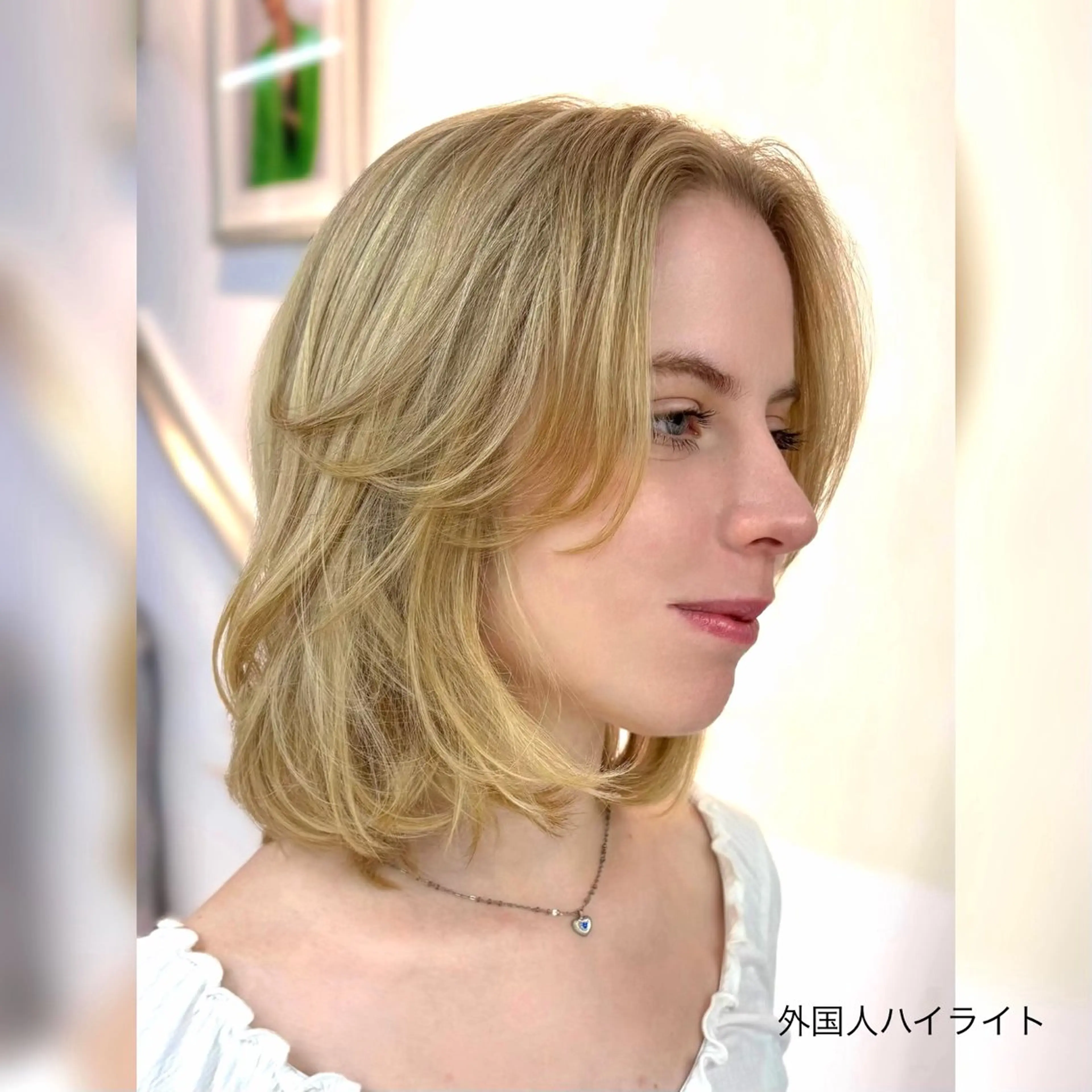 ミディアム カラー 透明感カラー ハイライトカラー 外国人風カラー ハイライト 無料カットモデル募集 /　 Juanのヘアスタイル