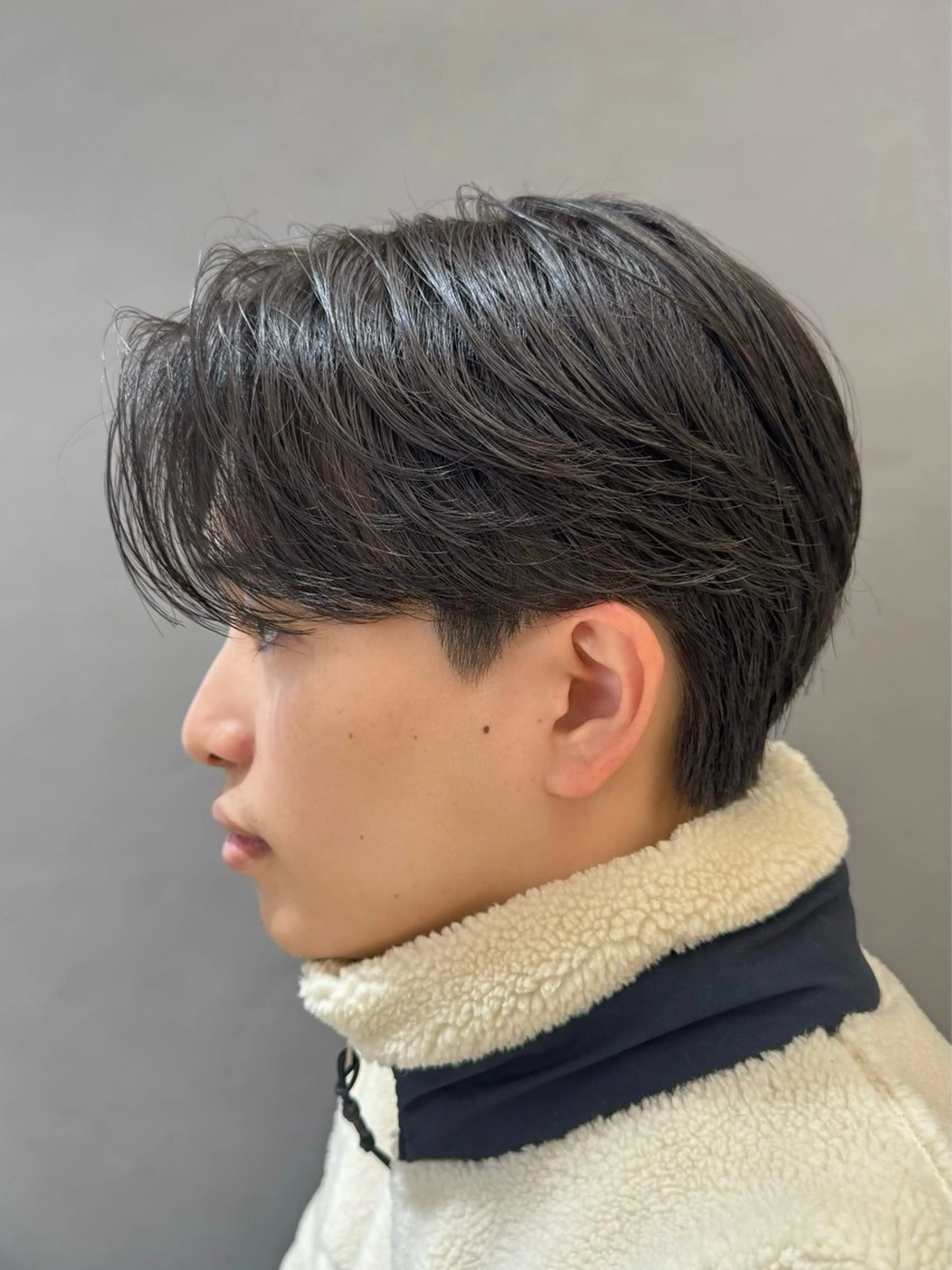 ショート パーマ メンズ センターパート メンズパーマ ニュアンスパーマ 横浜/レイヤー/ カネコのヘアスタイル