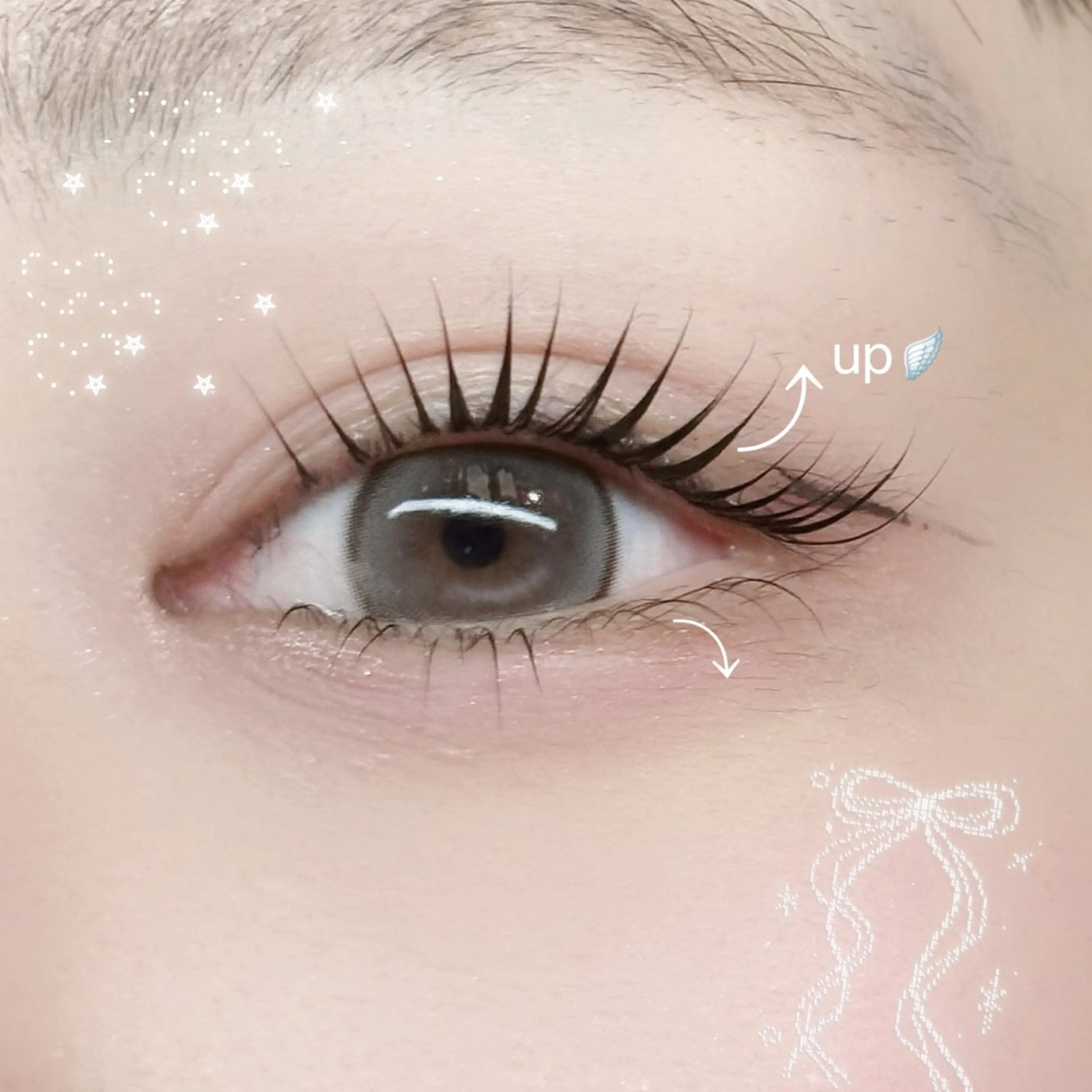 マツエク・マツパ 下まつげエクステ 一重×まつ毛パーマ 🩶LED＆ダブル フラットRAN🪽のマツエク・マツパデザイン