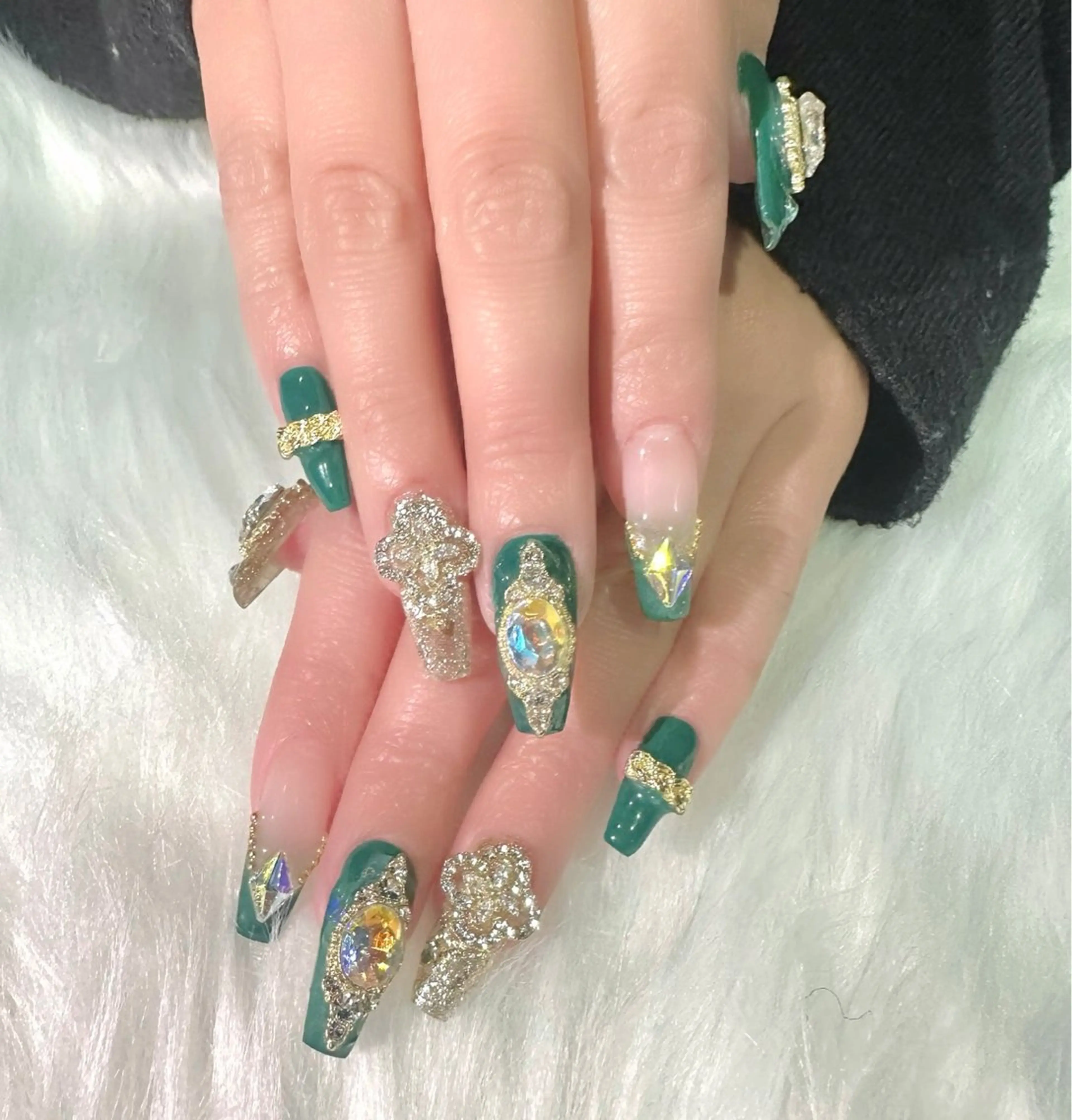 ネイル 長さ出し キラキラネイル 持ち込み ネイルチップ ハンドネイル untitled×nail所属・nail untitled🎀のネイルデザイン