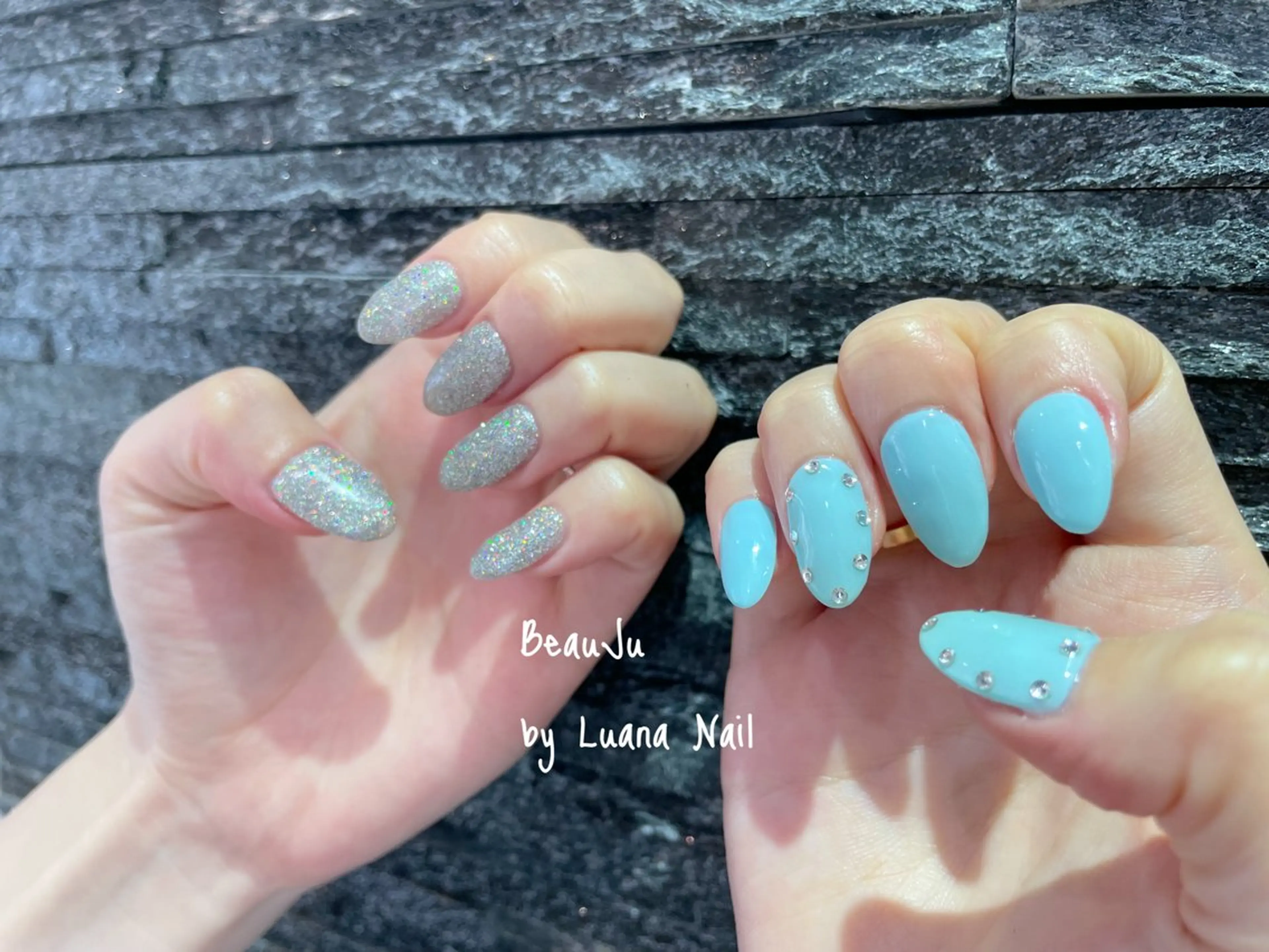 ネイル ストーンネイル ハンドネイル BeauJu by Luana Nailのネイルデザイン