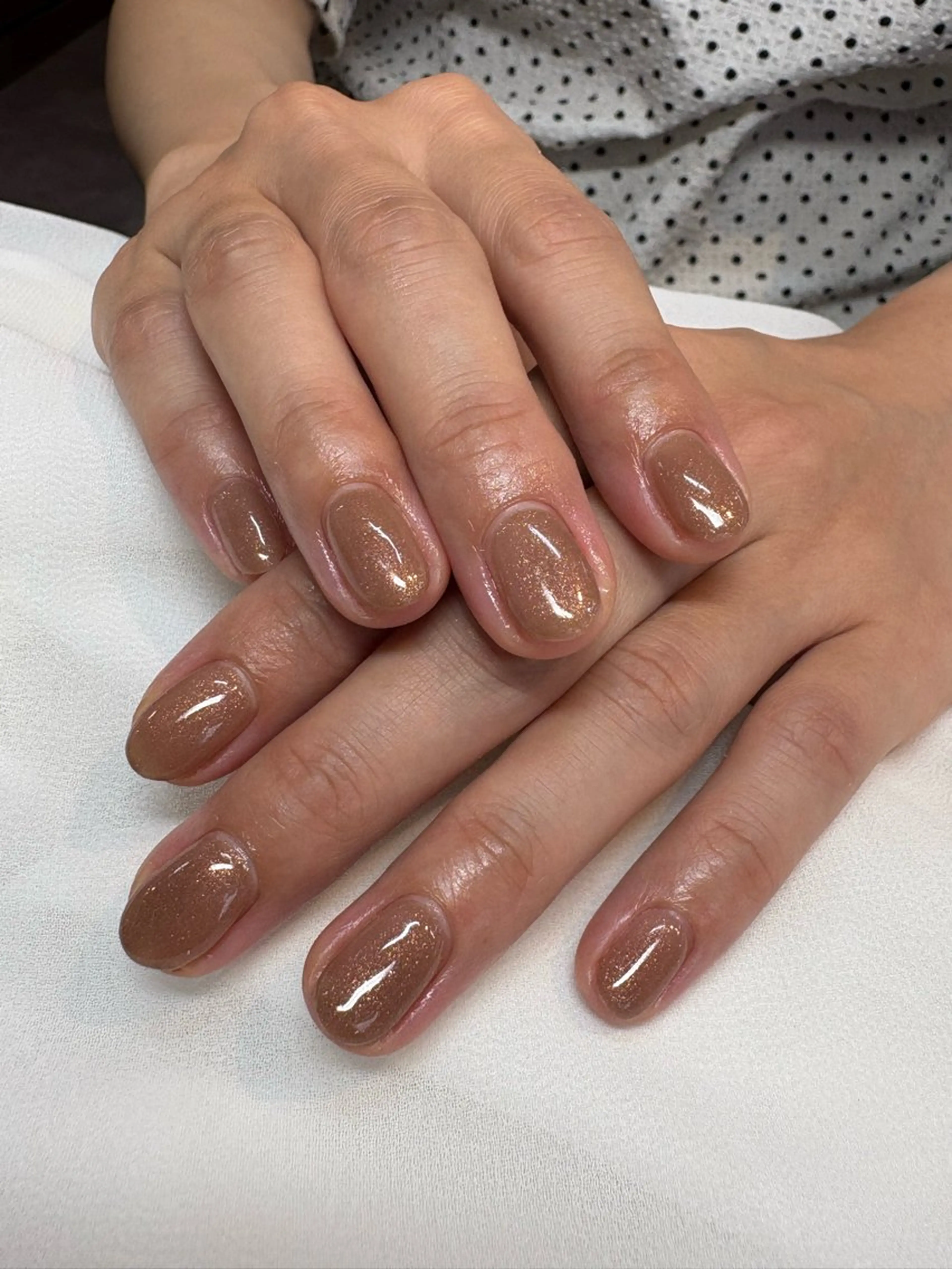 ネイル ブラウン ワンカラーネイル ハンドネイル marl -Msisnailsalon-甲子園店【マール】所属・marl あやかのネイルデザイン