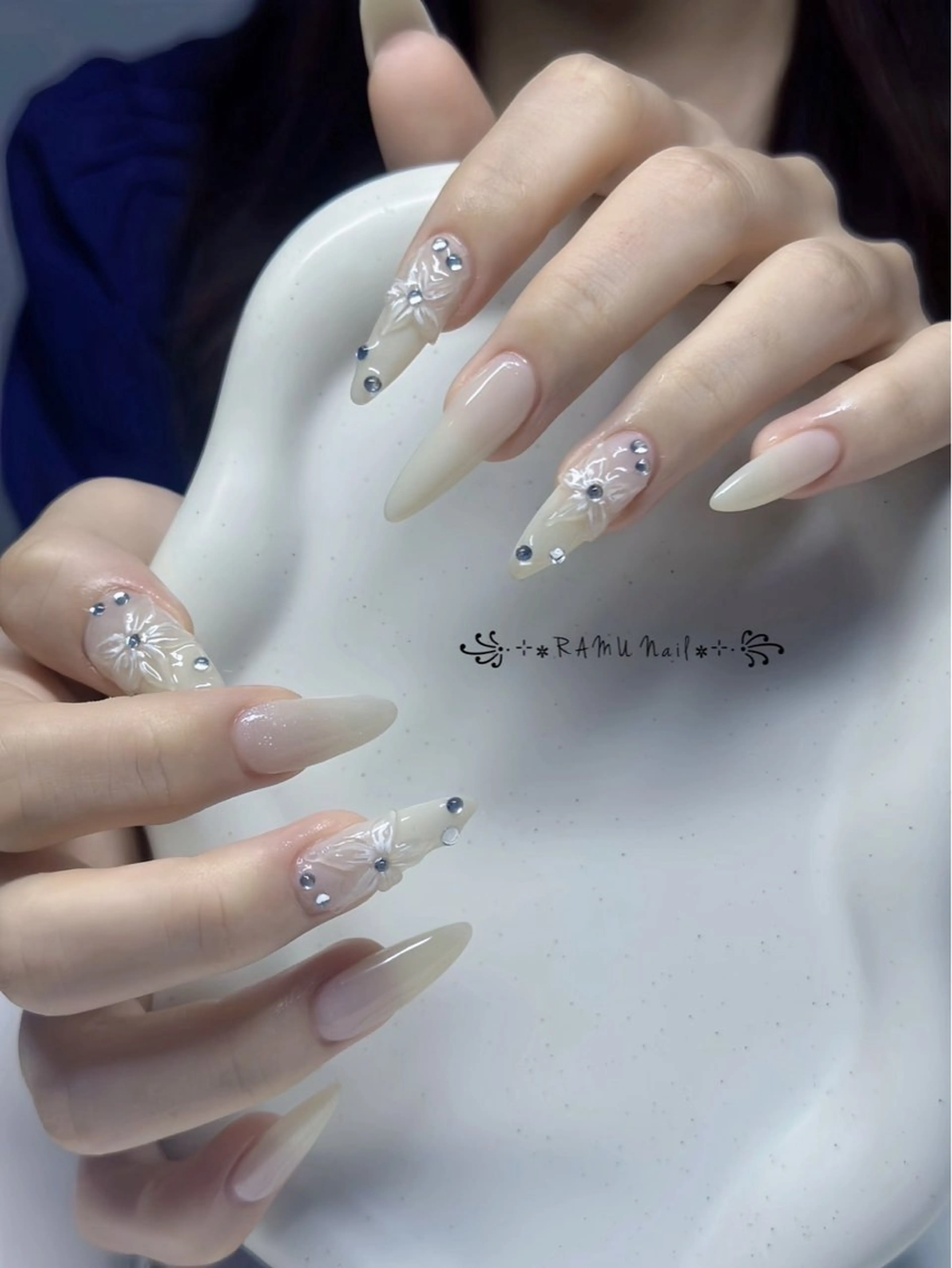 ネイル キラキラネイル マグネットネイル ミラーネイル ピンク ワンホンネイル ハンドネイル RAMU Nail 恵比寿店のネイルデザイン