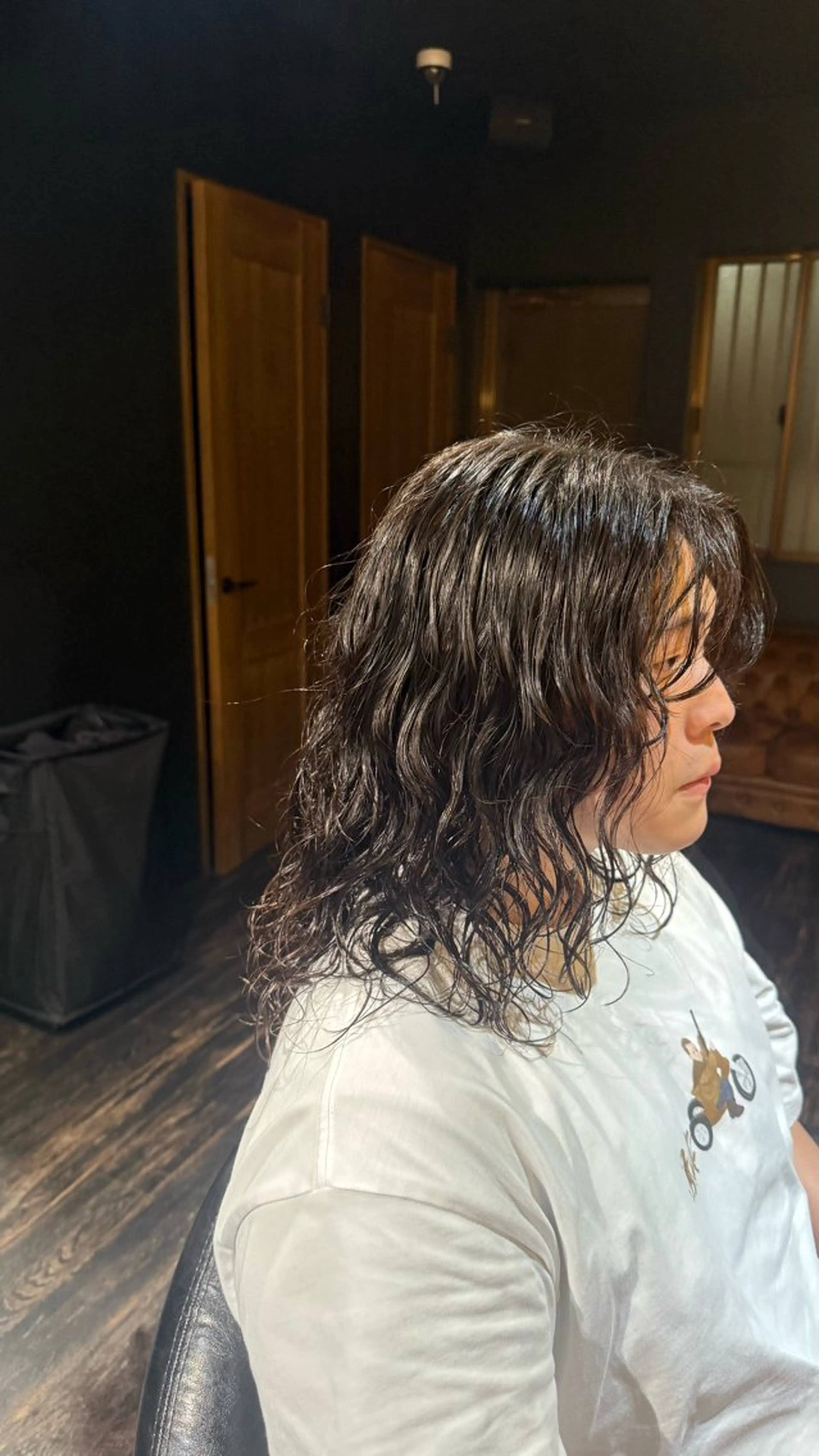 ロング メンズ カット パーマ Bernie boyのヘアスタイル