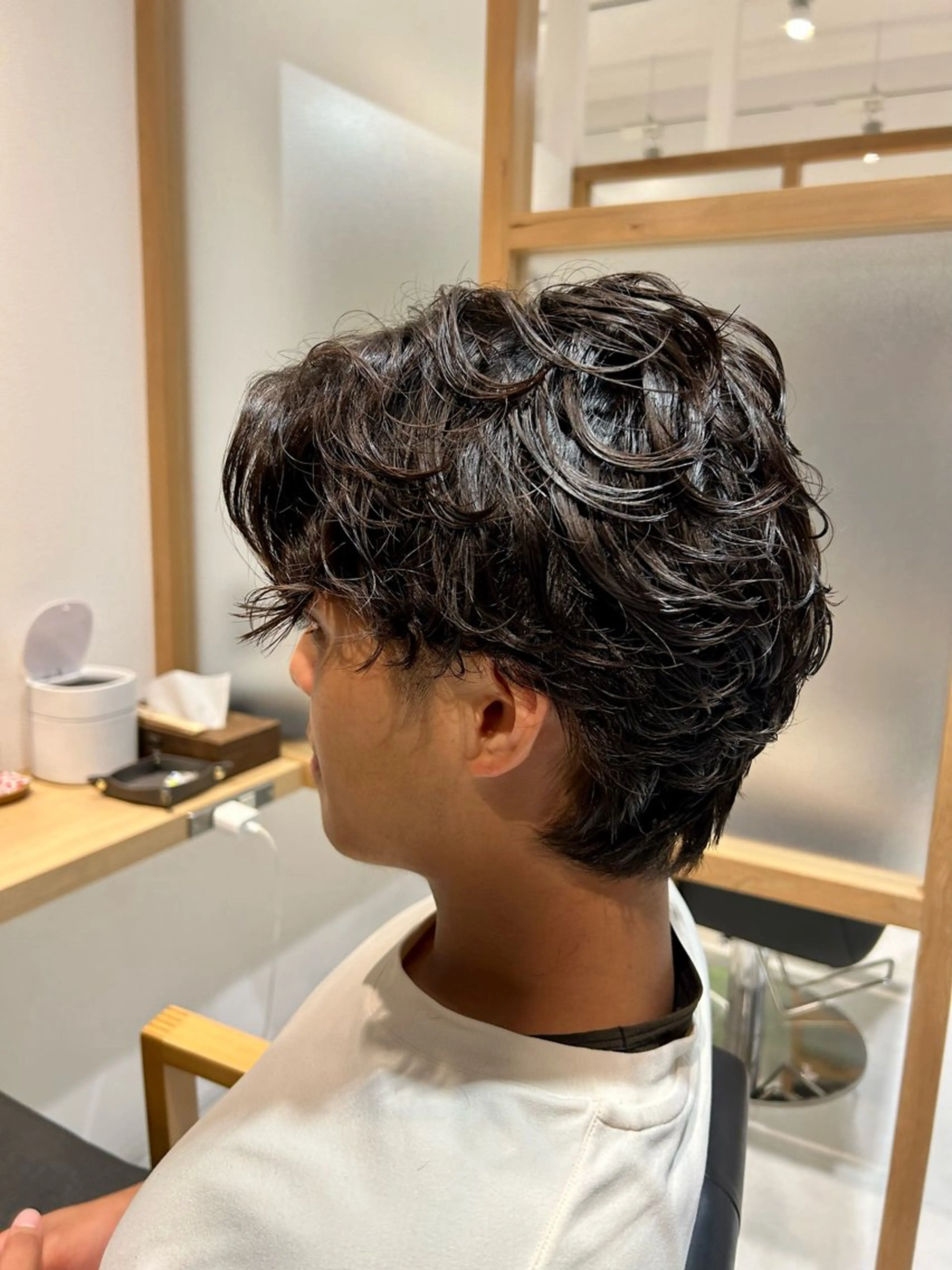 メンズ カット パーマ 佐藤 嶺のヘアスタイル