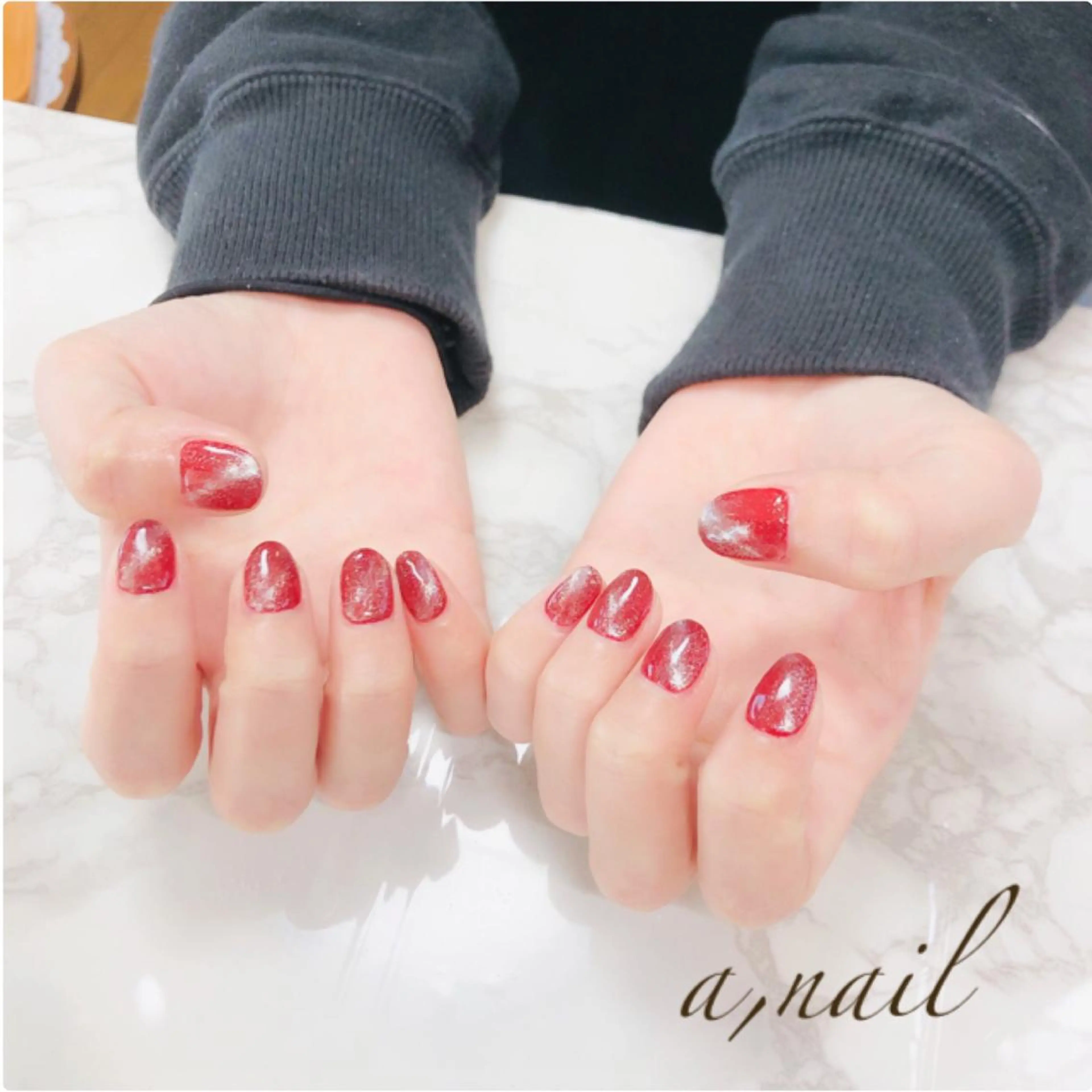 ネイル フットネイル ラメ(グリッター) マグネットネイル ニュアンスネイル オフィスネイル ハンドネイル ネイルサロン エーネイルのネイルデザイン