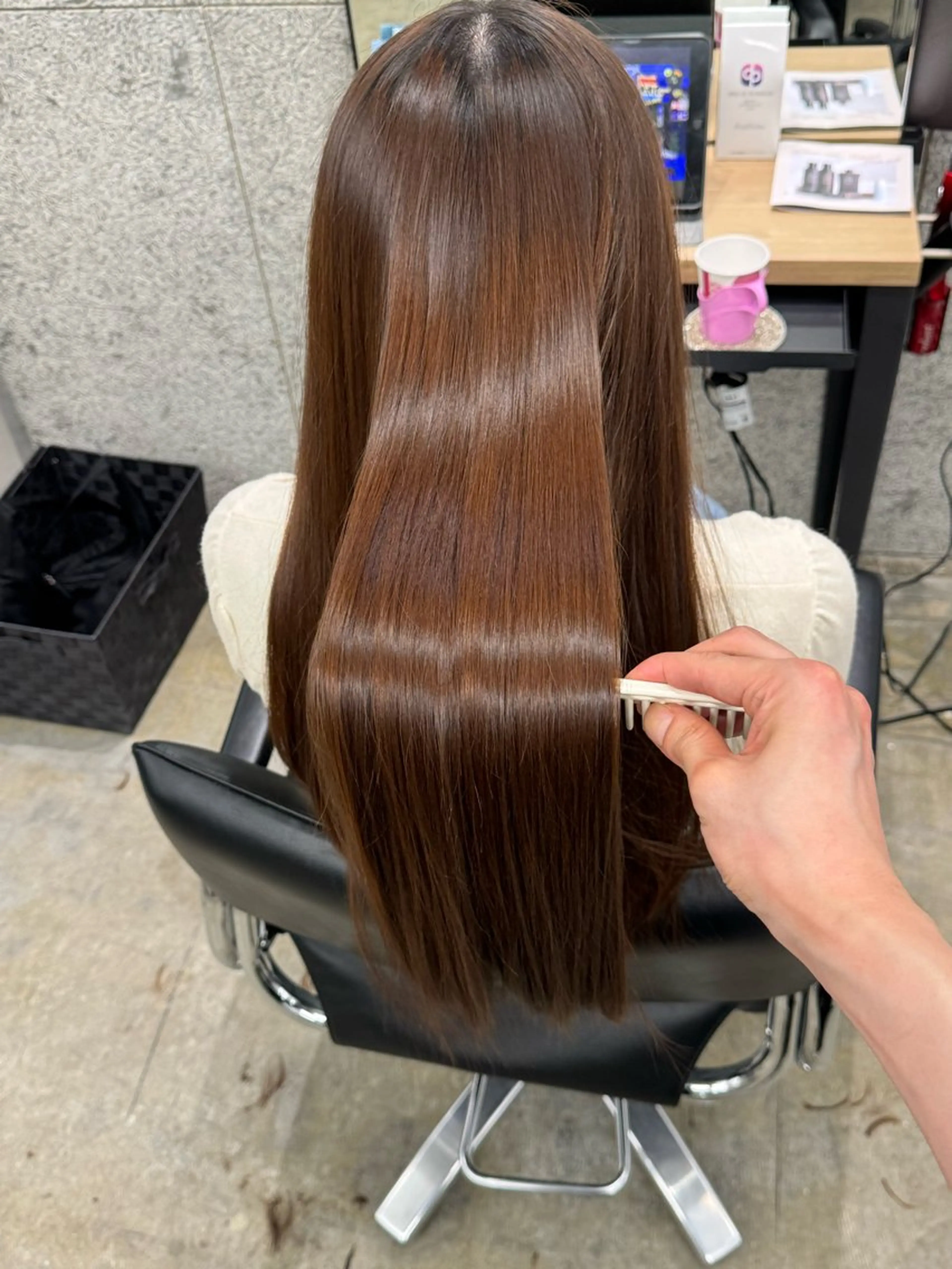 ロング カット ヘアカラー 縮毛矯正 トリートメント 髪質改善/浅沼 亮のヘアスタイル