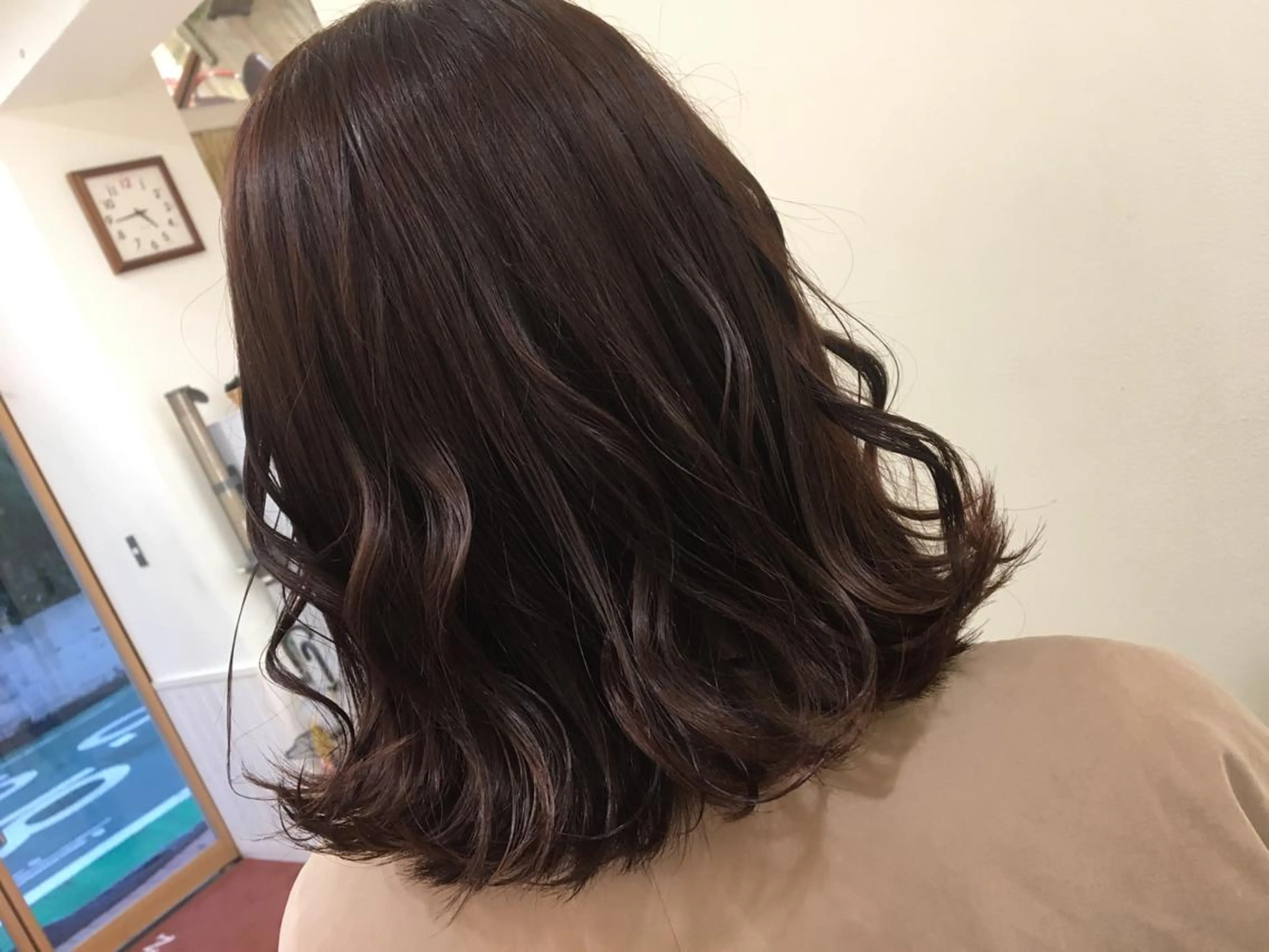 ミディアム カラー ボブ/美髪矯正 /佐藤　奈巳のヘアスタイル