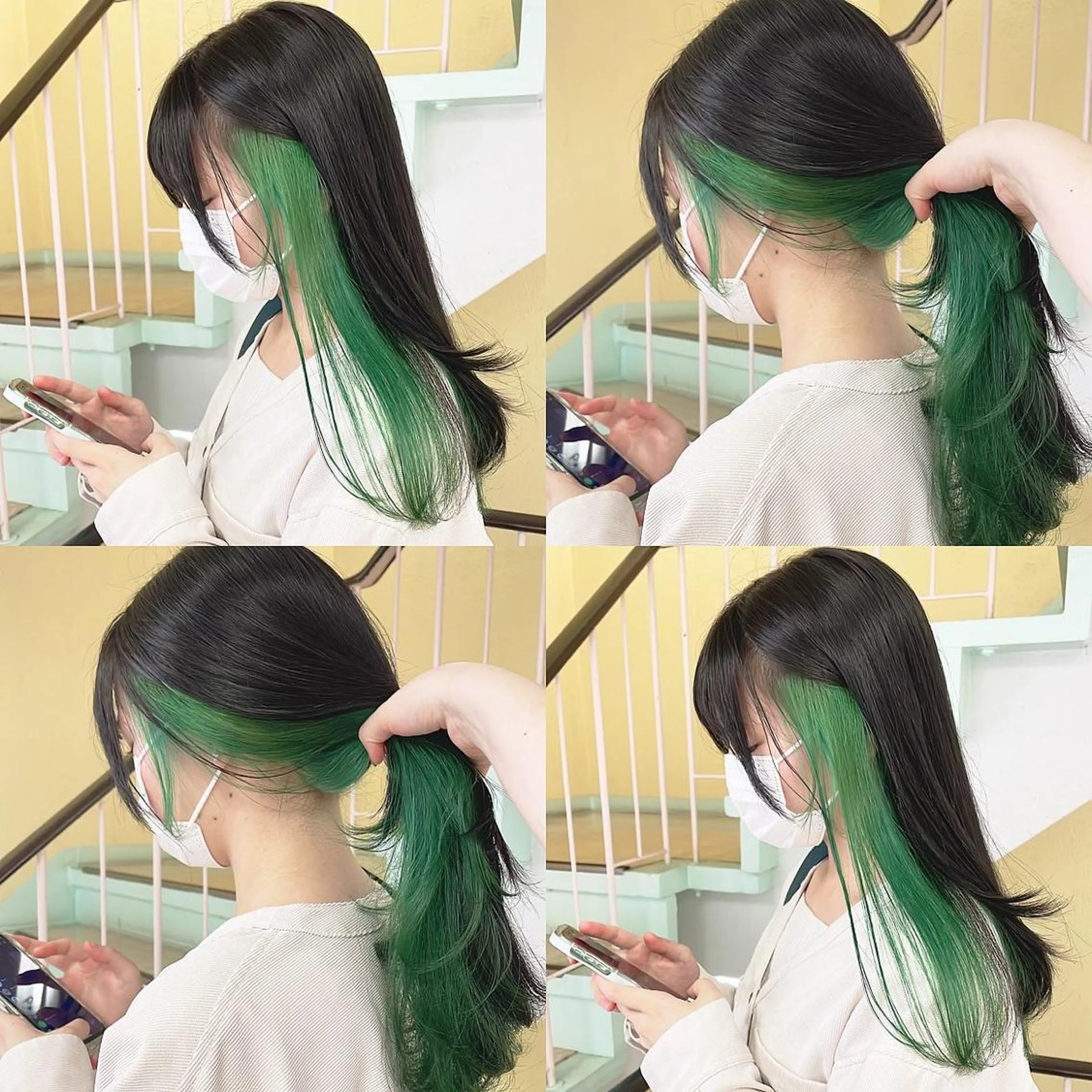 カラー ヘアカラー トリートメント 渋谷:インナーカラー ／🍒エリカ🍒のヘアスタイル