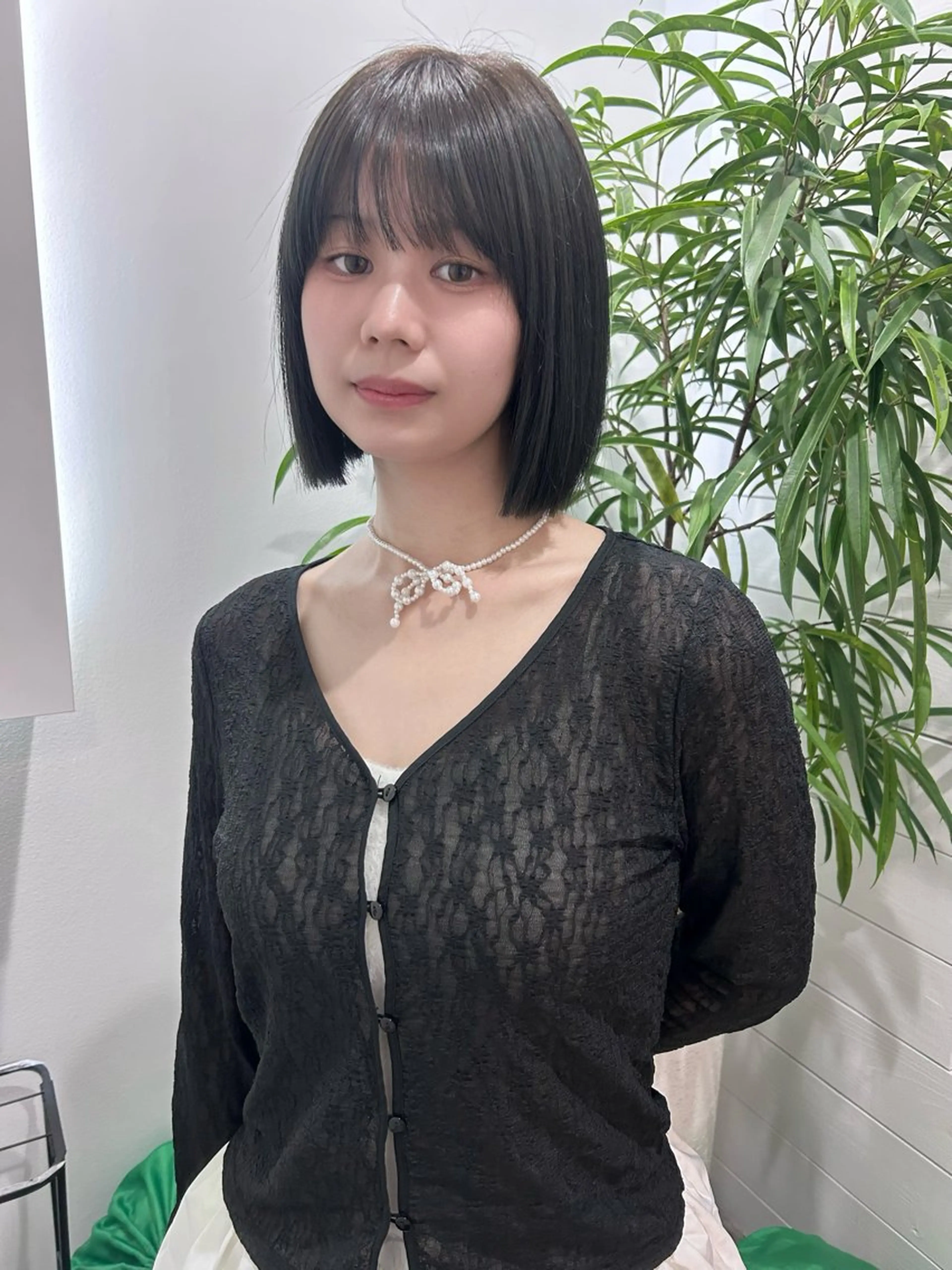 ミディアム カラー カット ヘアカラー 透明感カラー 莉々子のヘアスタイル