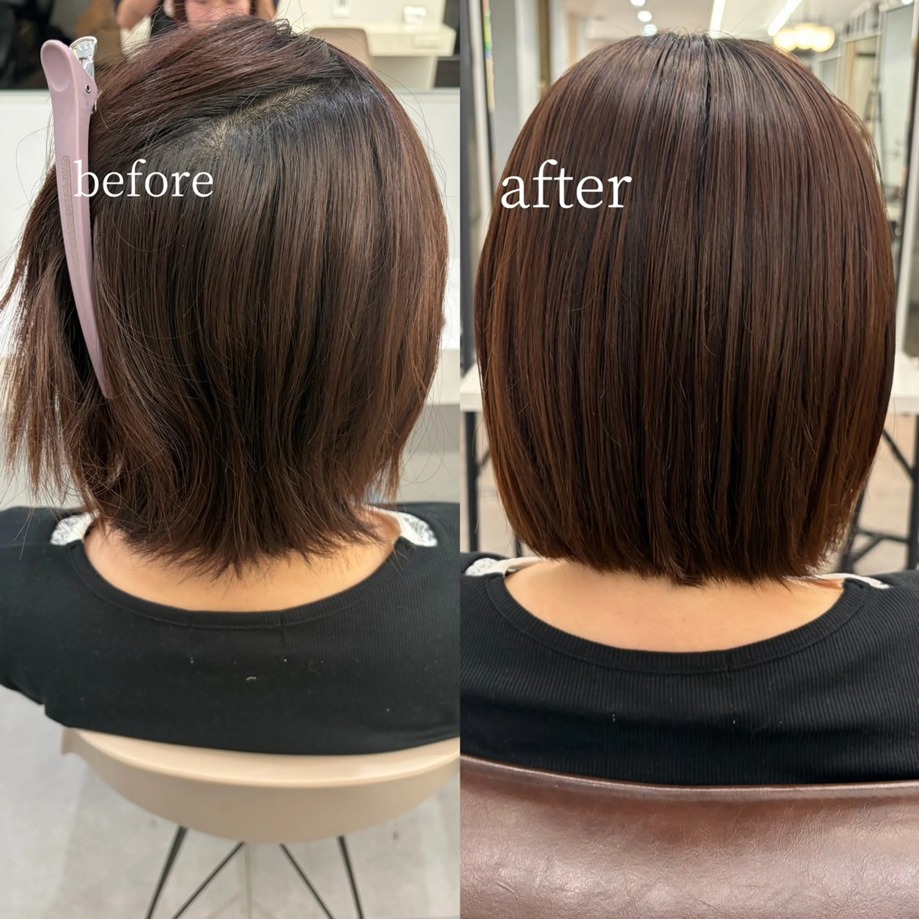 ショート 縮毛矯正 🎀miyu🎀 カラー/縮毛矯正のヘアスタイル