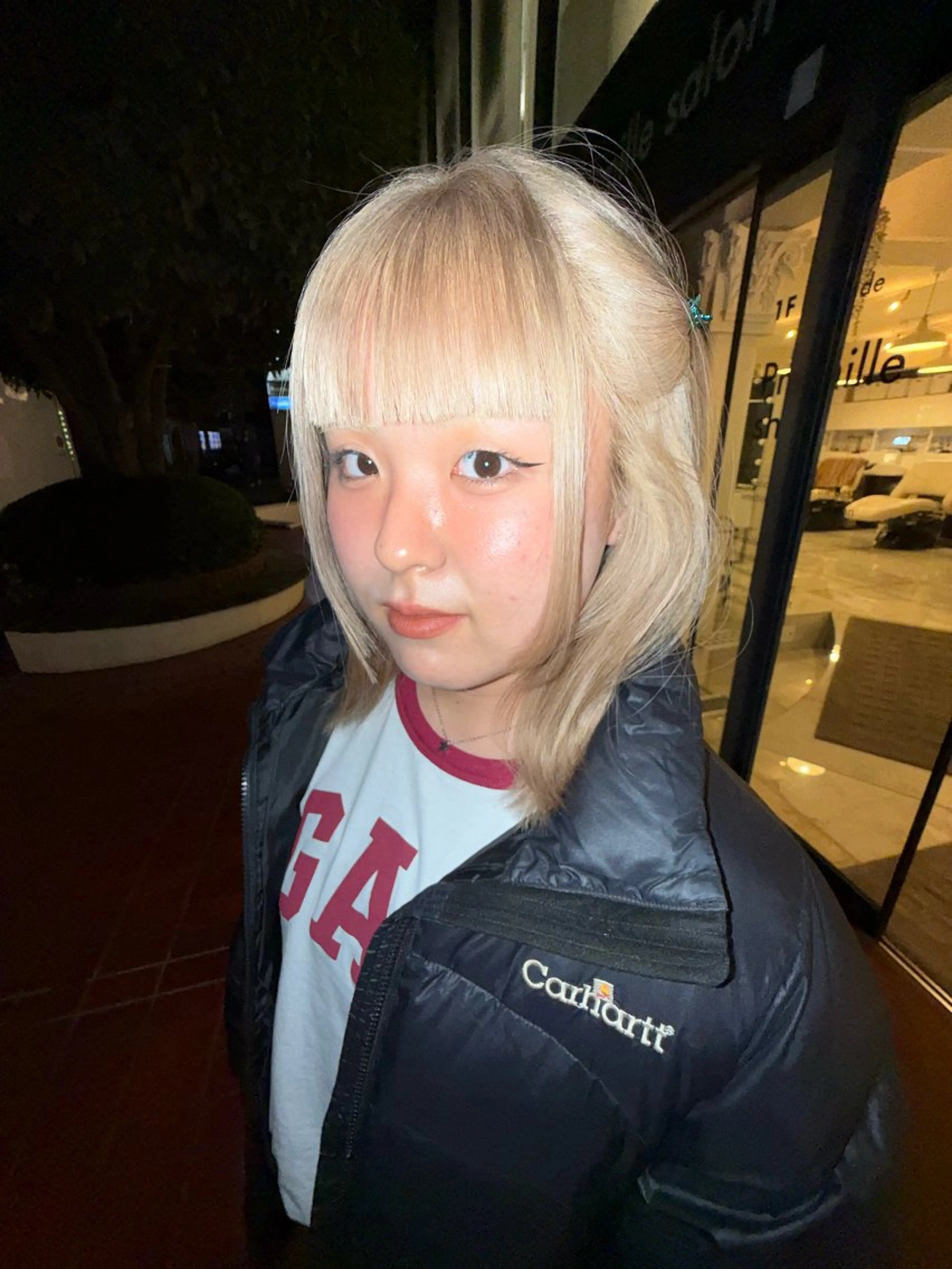 ミディアム カラー ヘアアレンジ @kyoniyy KYONIのヘアスタイル