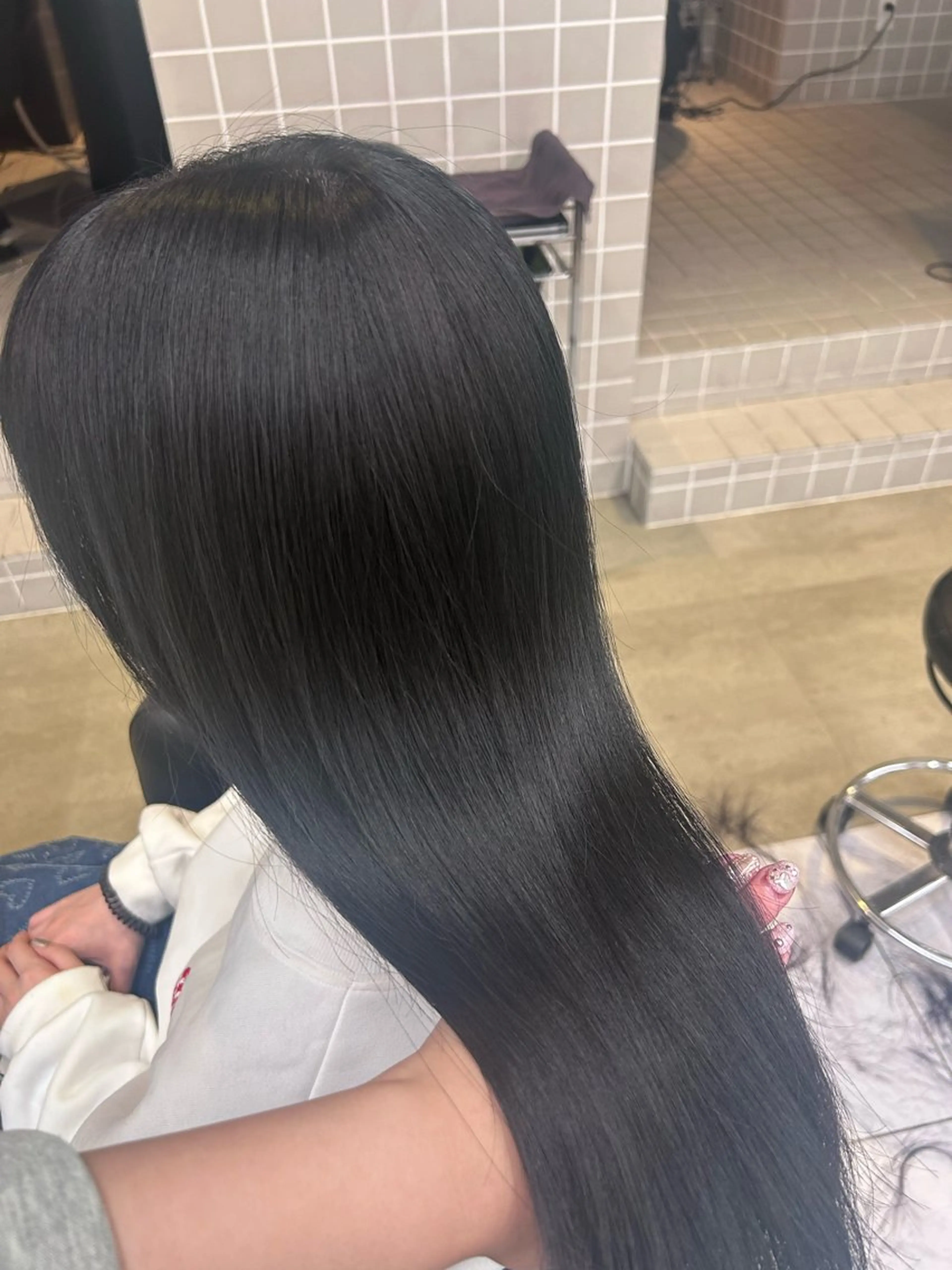 ロング カラー パーマ ヘアアレンジ メンズ キッズ ブリーチなしカラー/ ブラウン/レイヤーのヘアスタイル