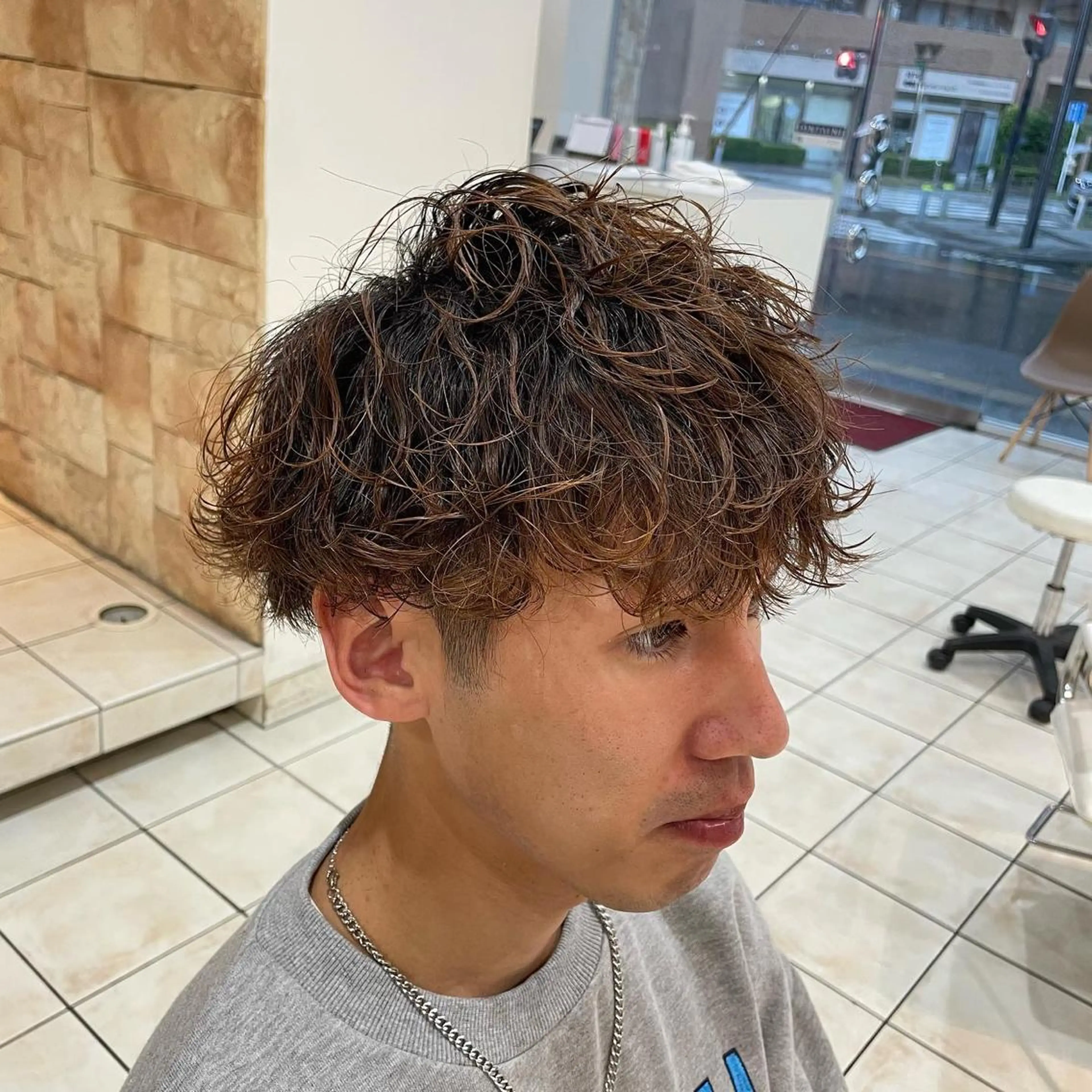 ショート パーマ メンズ シャドウパーマ/縦落 ちパーマ 大久保拓実のヘアスタイル