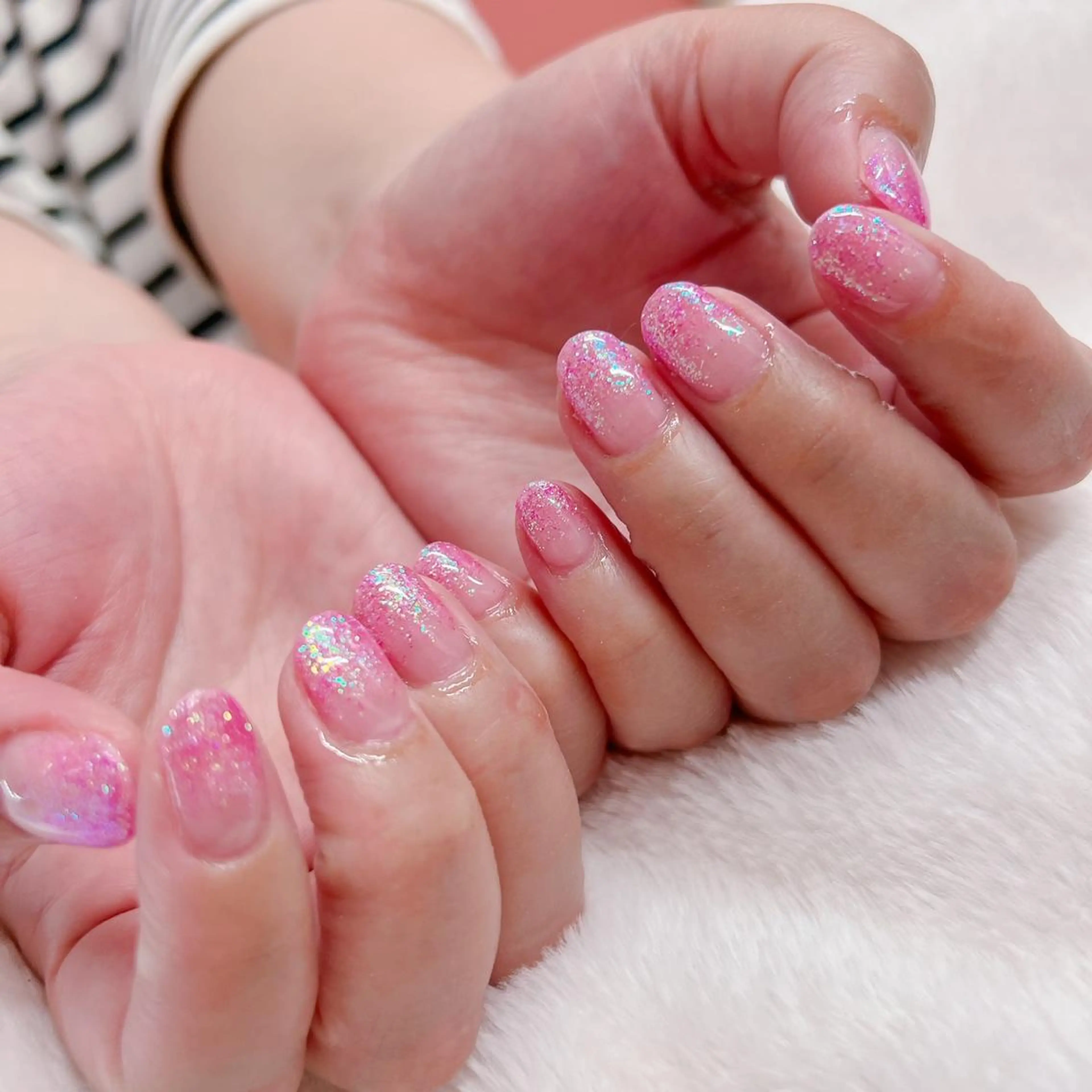 ネイル グラデーション ラメ(グリッター) ラメグラデーション kaenail 瑞江のネイルデザイン