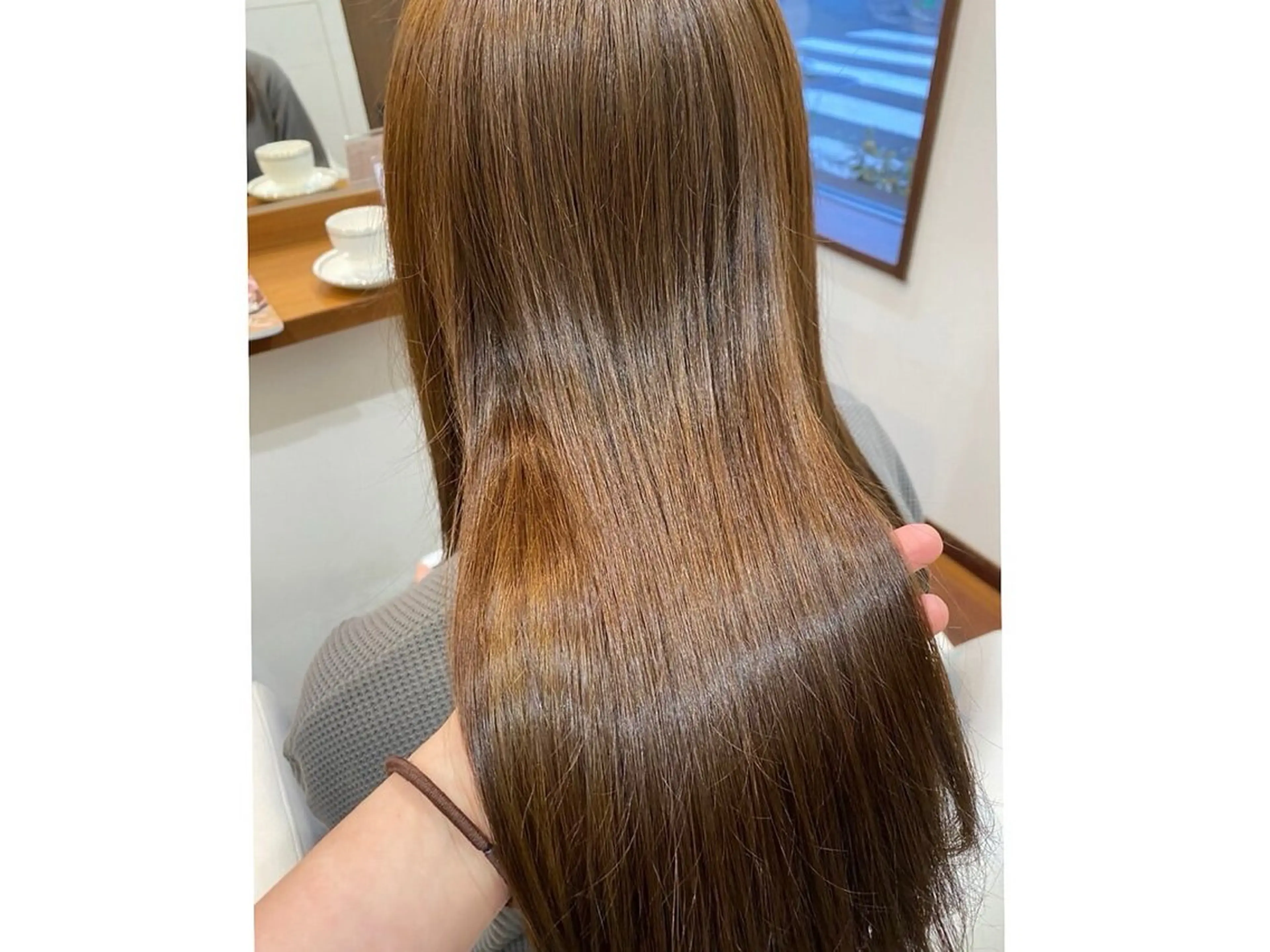 ロング トリートメント カット 縮毛矯正 今在家 玲【艶髪スト レート/メンズ】のヘアスタイル