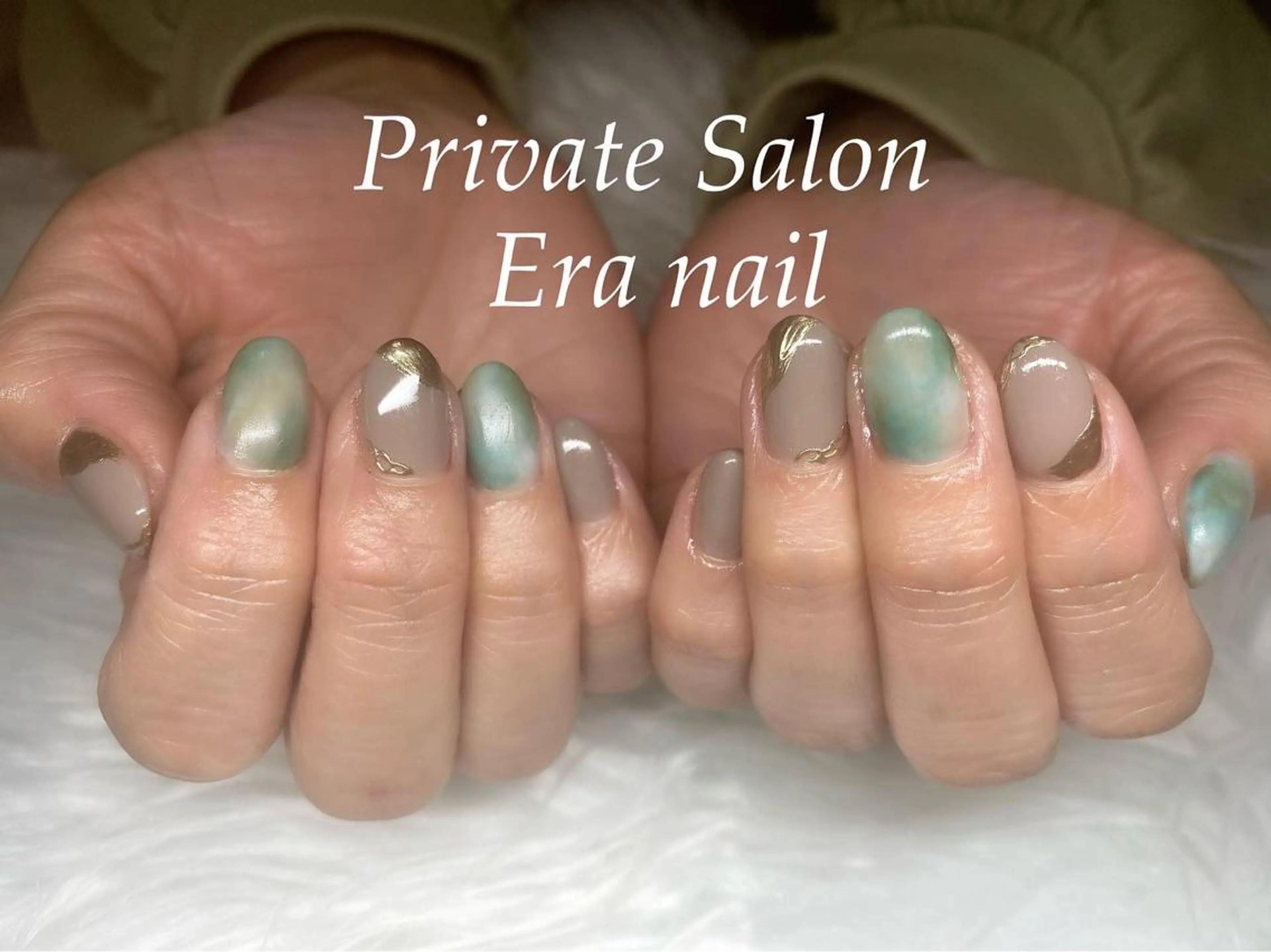 ネイル アートネイル ミラーネイル ニュアンスネイル Era nailのネイルデザイン