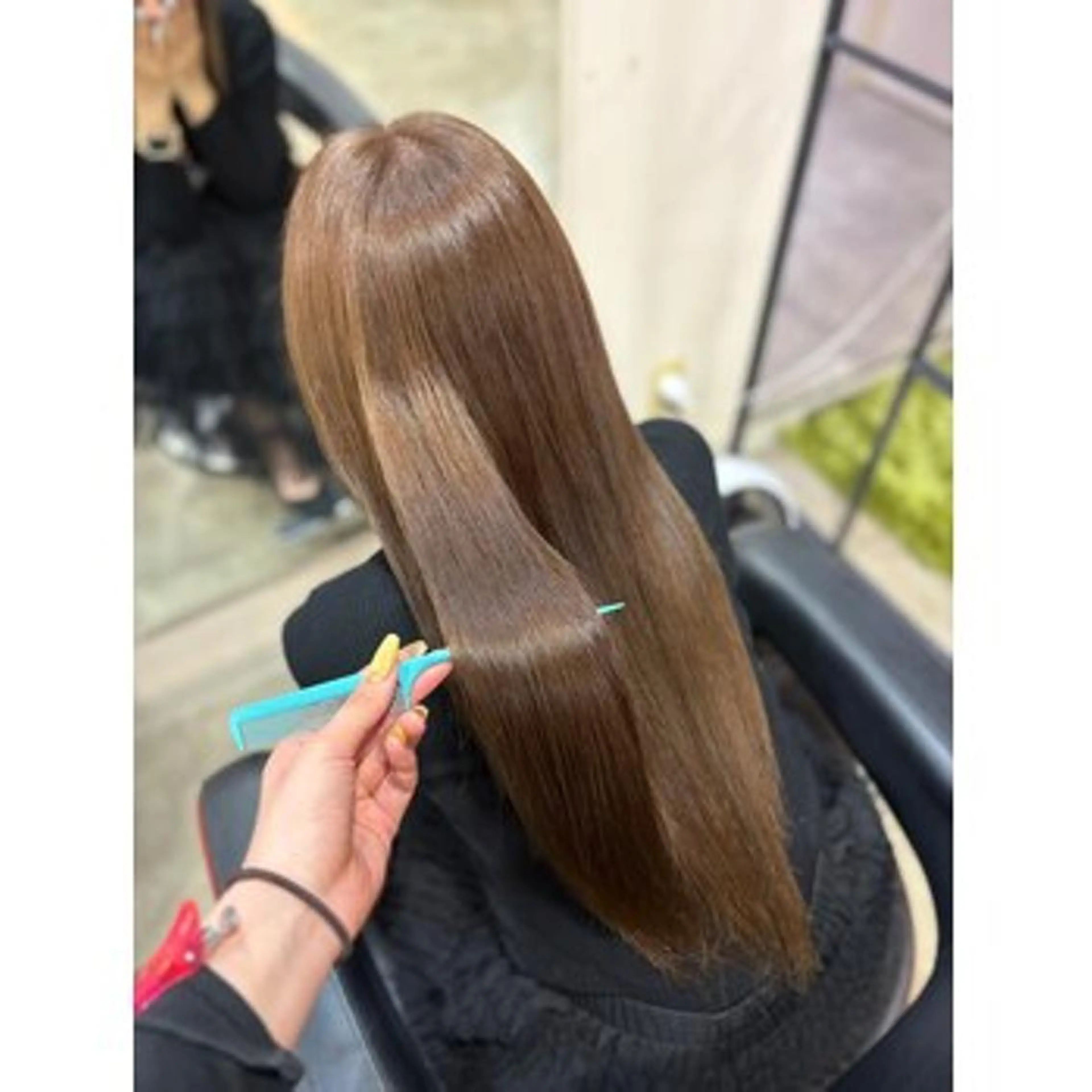 ロング 縮毛矯正 トリートメント 縮毛矯正 高田 羊真のヘアスタイル