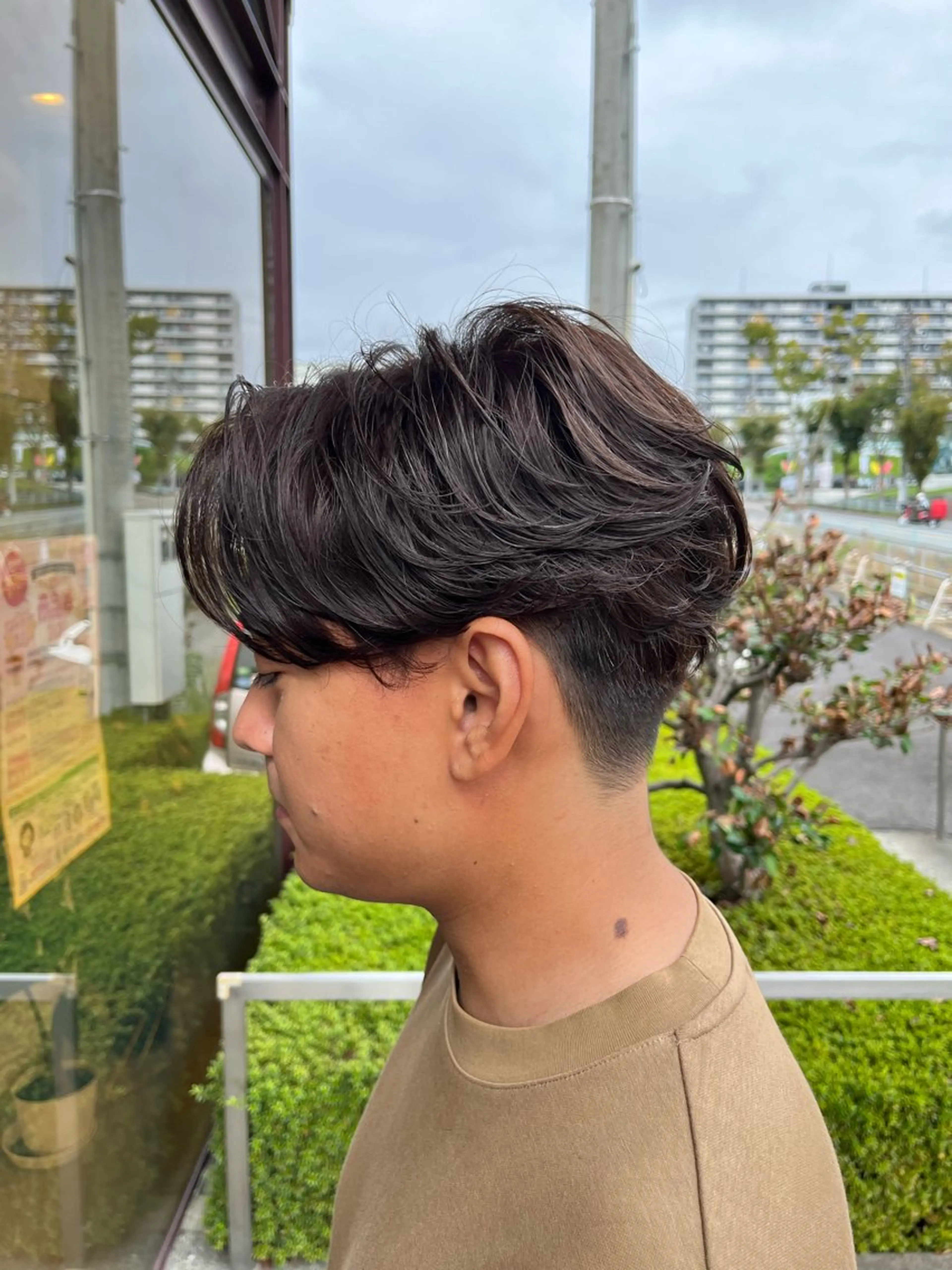 ショート カラー パーマ メンズ センターパート メンズパーマ ニュアンスパーマ カット パーマ 北川 寛之✨メンズパーマ✨のヘアスタイル