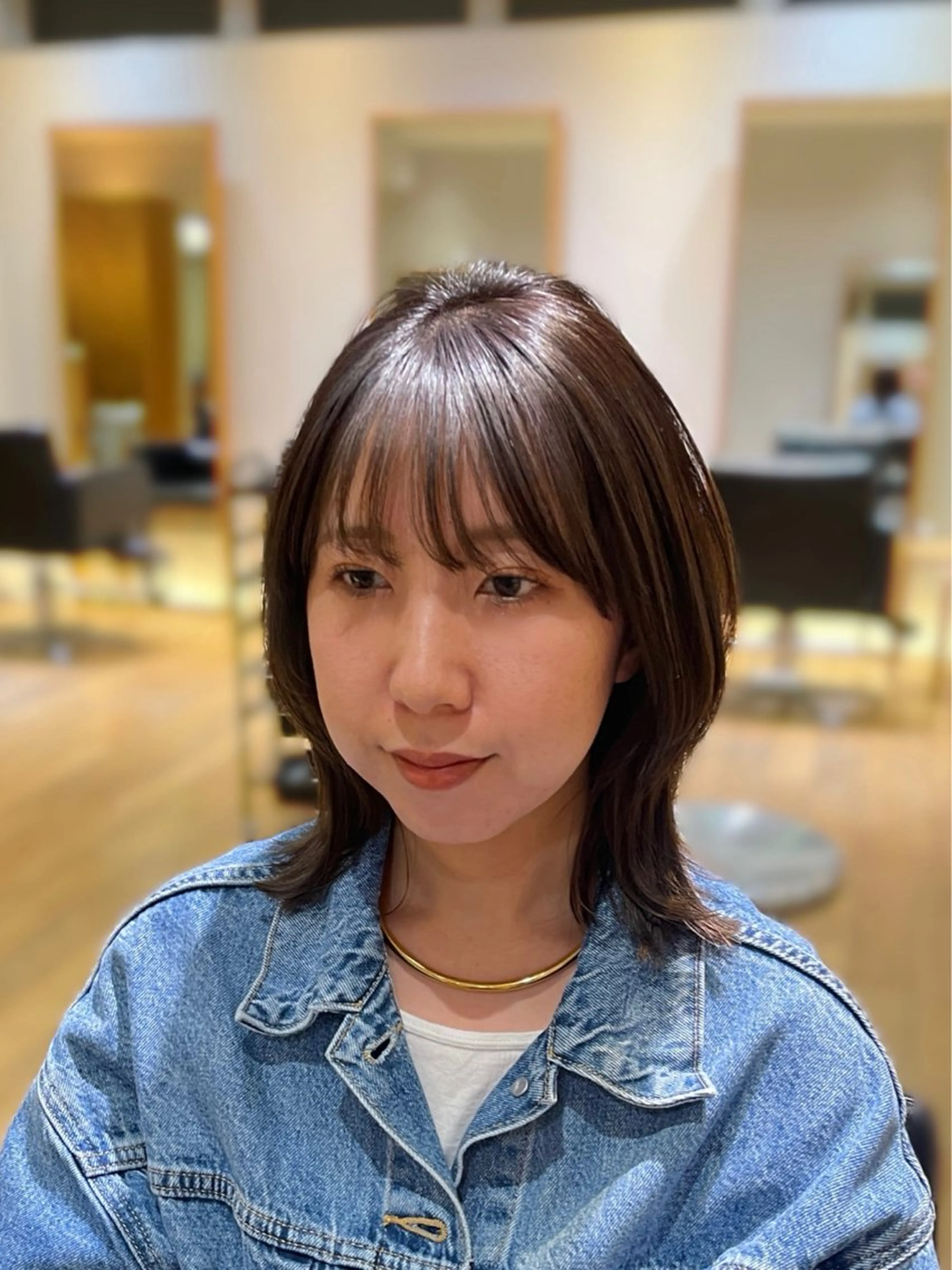 ミディアム カラー パーマ カット ヘアカラー 縮毛矯正 縮毛矯正/レイヤー 🌙児玉光瑠のヘアスタイル