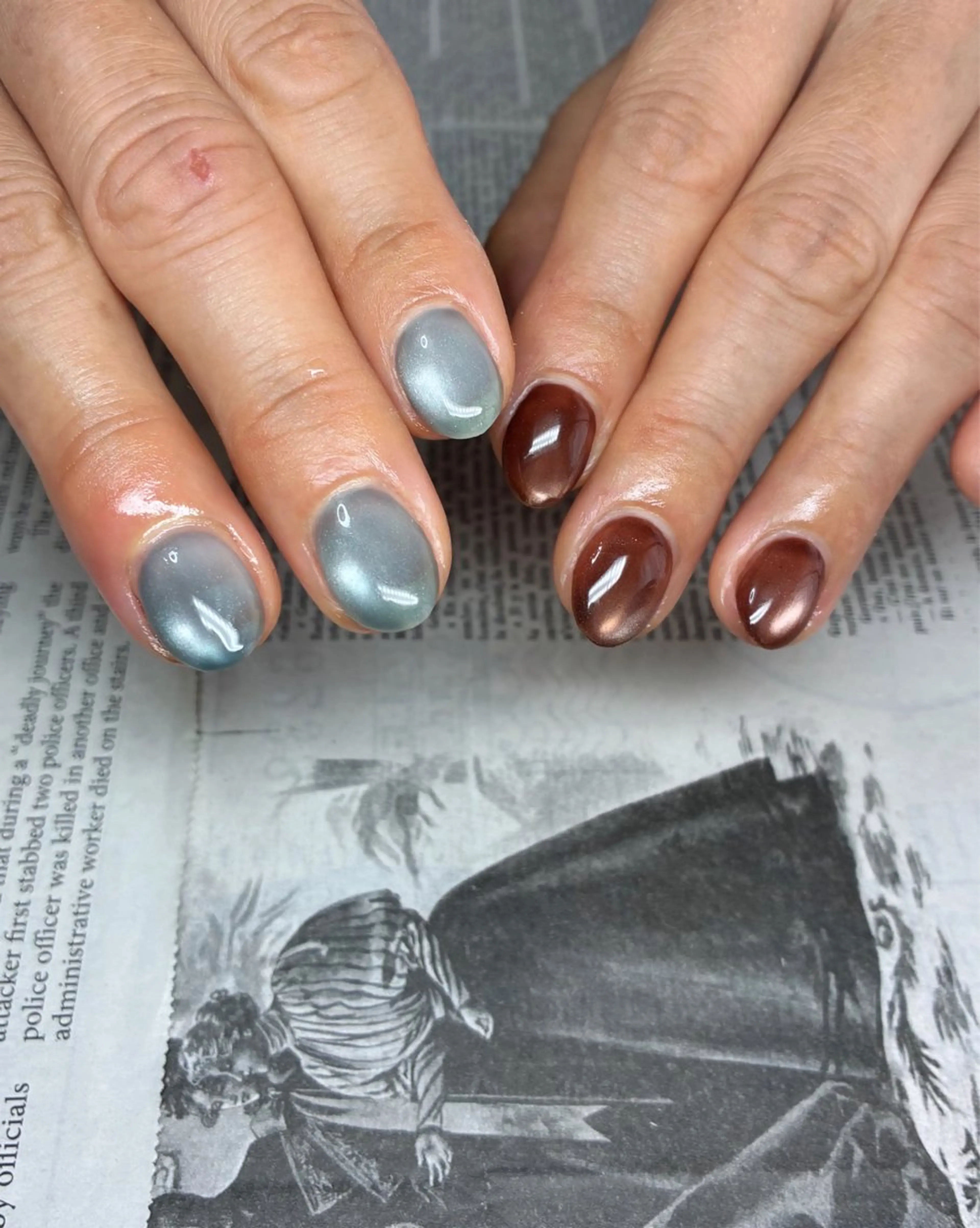 ネイル マグネットネイル shiki_nail 🪐のネイルデザイン