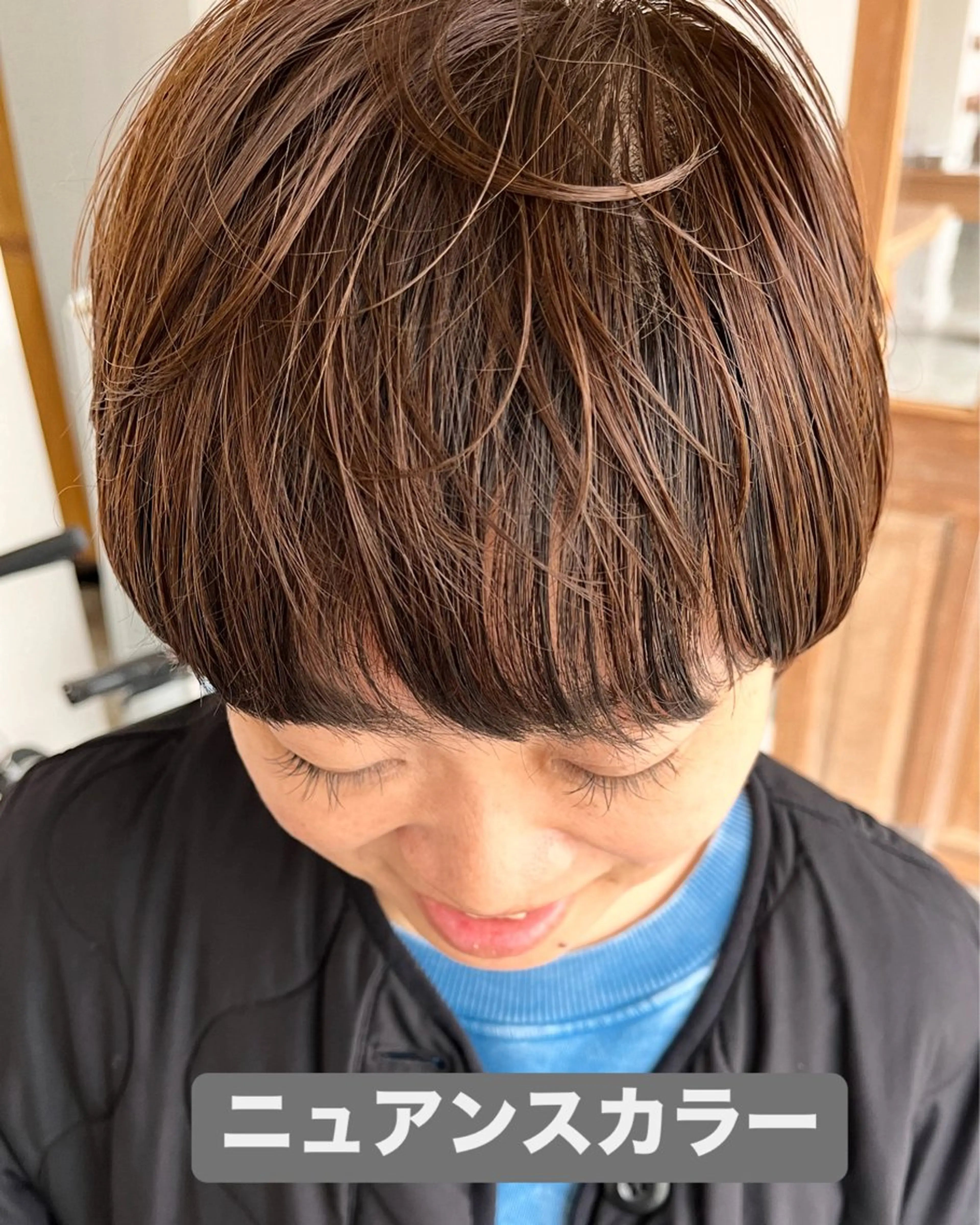 ショート カラー インナーカラー ショートヘア 森田 菜留美のヘアスタイル