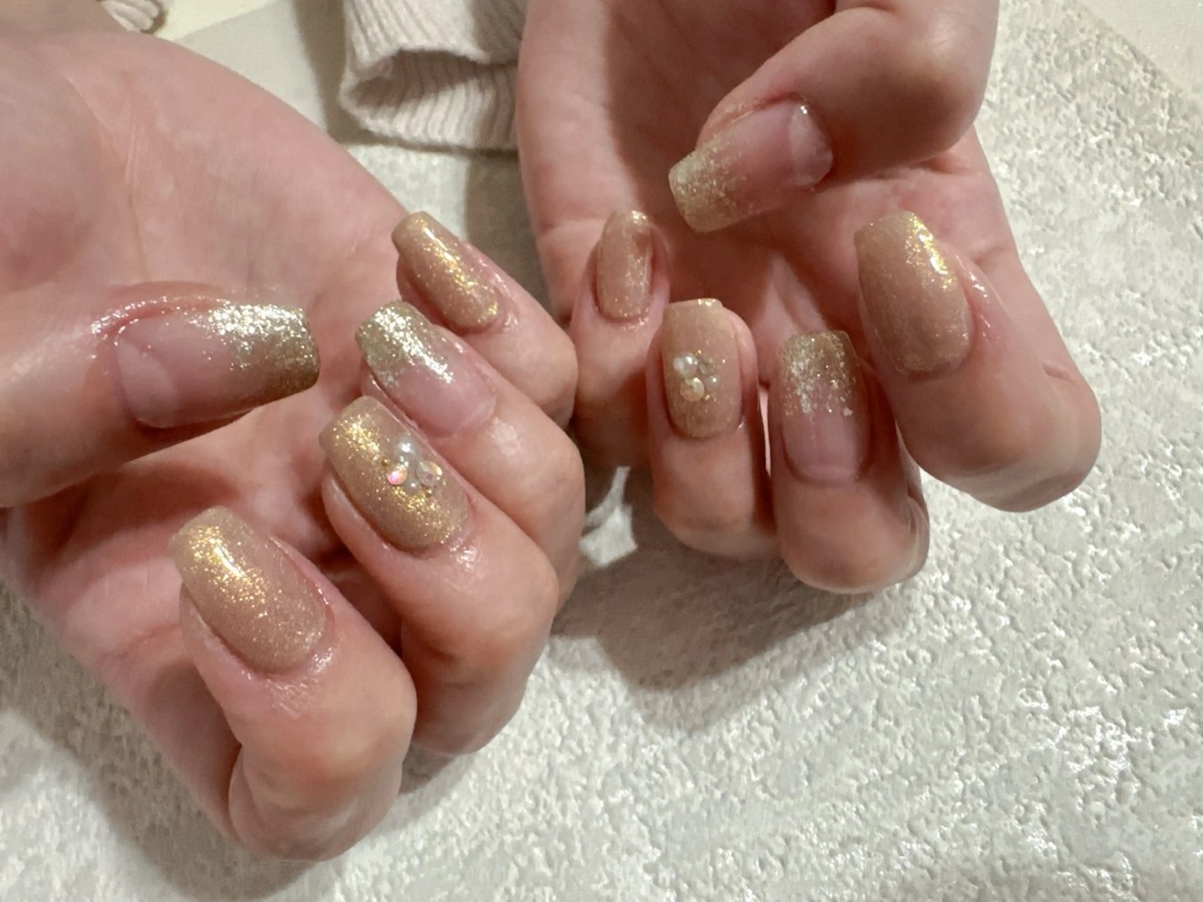 ネイル オーロラネイル フットネイル フレンチネイル ジェルネイル 韓国ネイル kikinail 溝の口のネイルデザイン