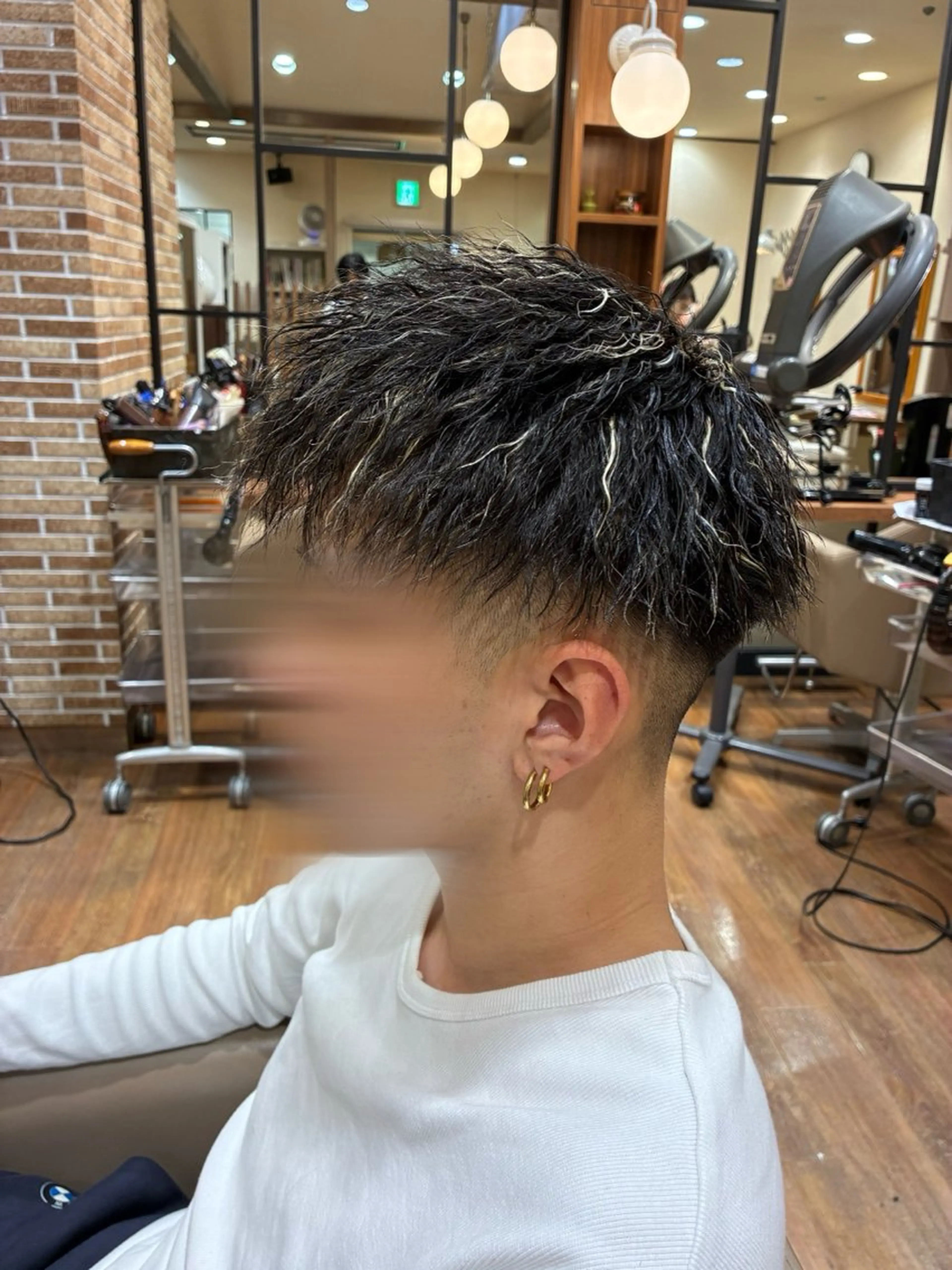 パーマ メンズ カット パーマ 箱田 延碧のヘアスタイル