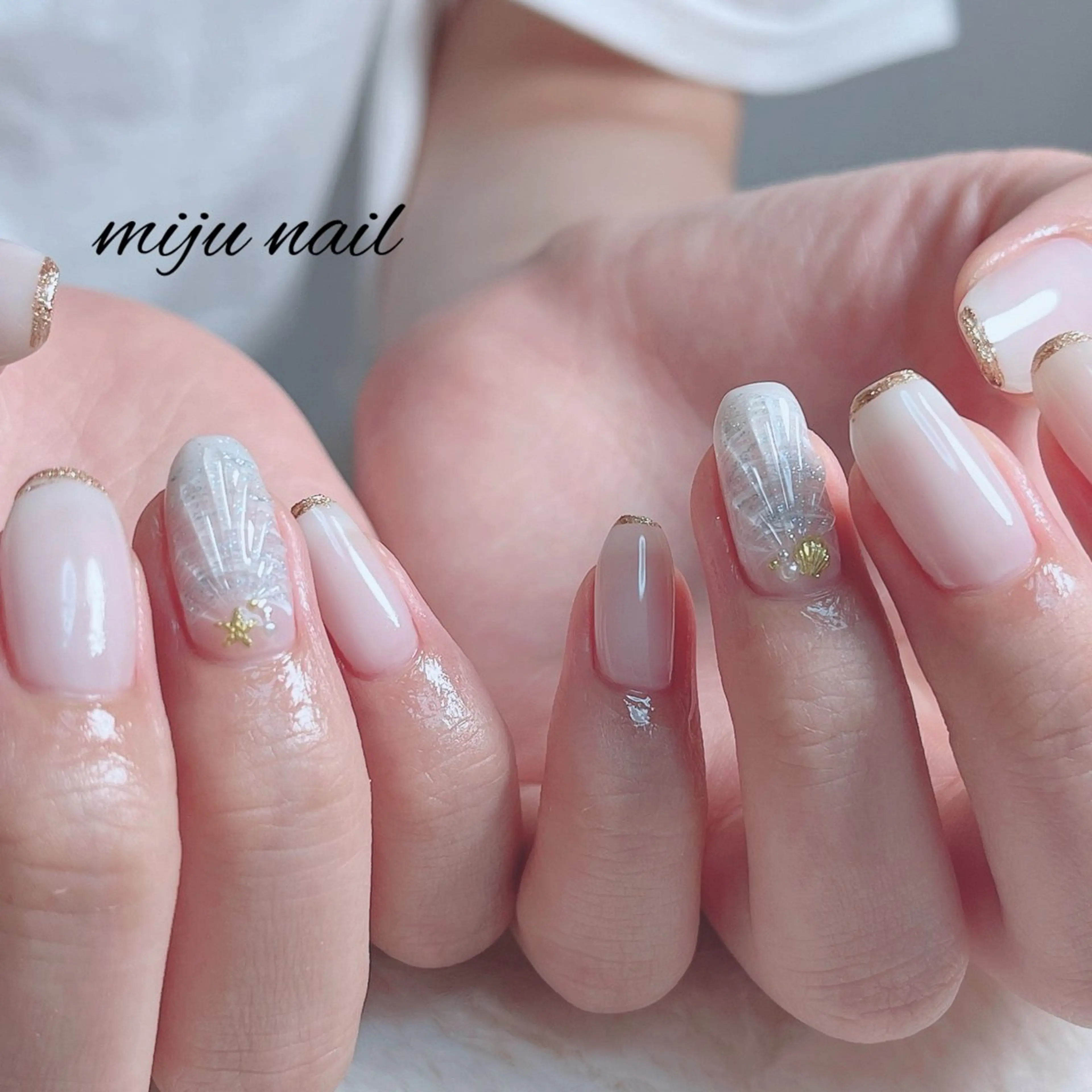 ネイル ❁miju nail 大人上品/自爪育成のネイルデザイン