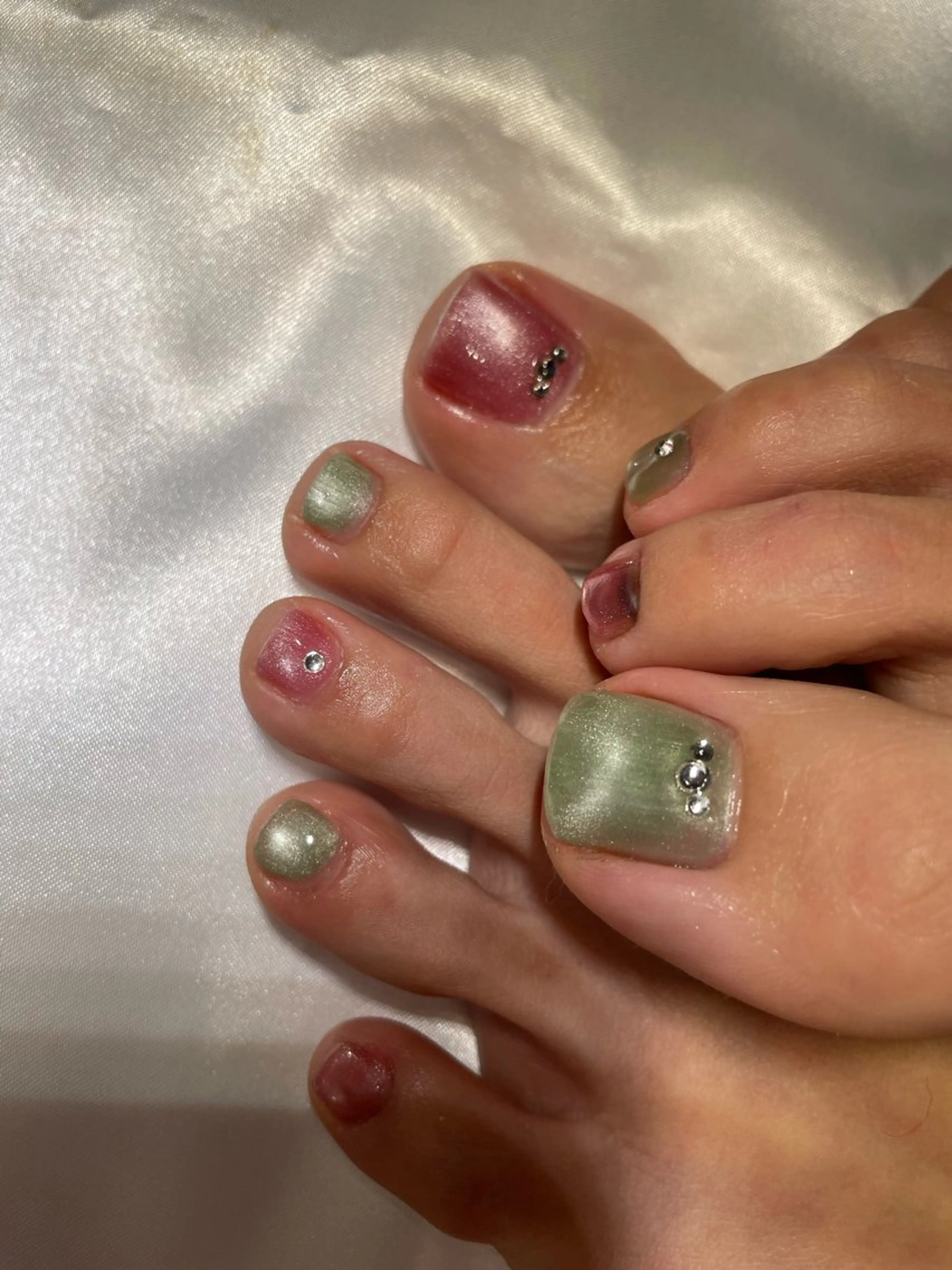 ネイル マグネットネイル フットネイル ROPE nail ロペネイルのネイルデザイン