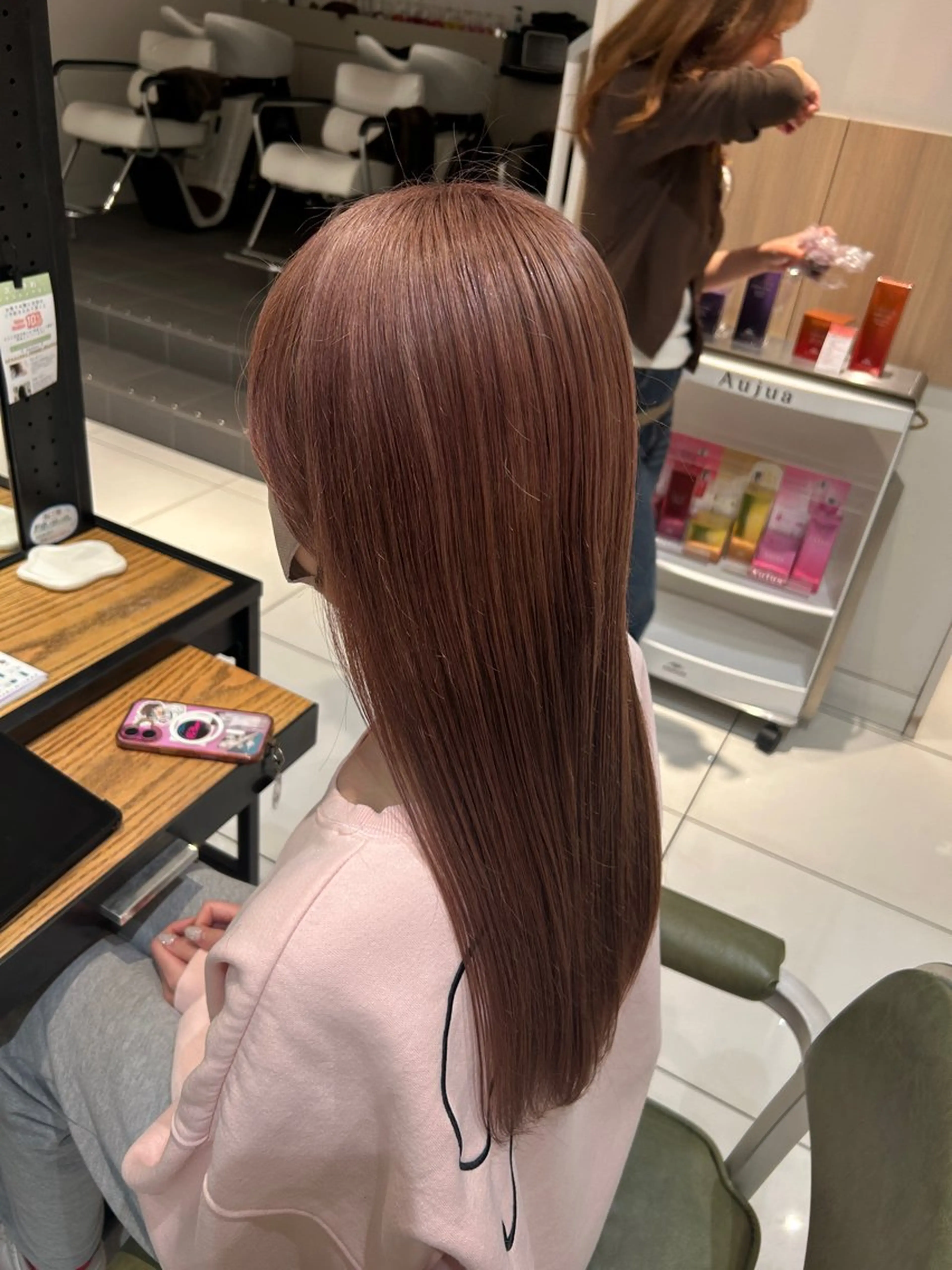 ロング カラー ヘアカラー トリートメント 🪻ダブルカラー /透明感カラーRioのヘアスタイル